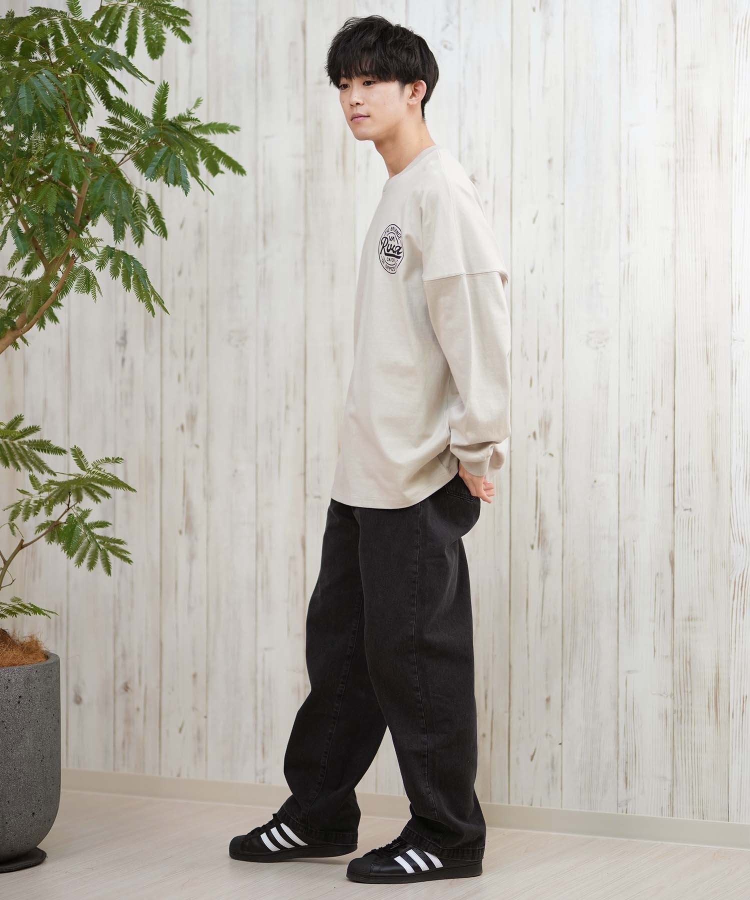 RVCA ルーカ 長袖 Tシャツ メンズ バックプリント ラウンドロゴ オーバーサイズ ユニセックス BF041-152(BLK-S)