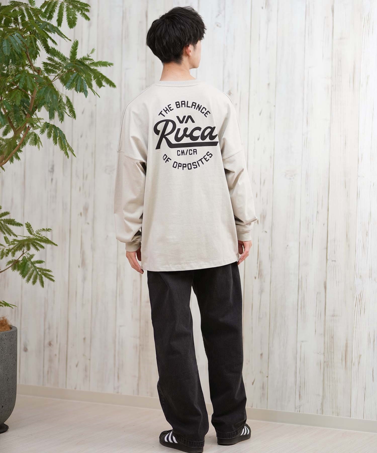 RVCA ルーカ 長袖 Tシャツ メンズ バックプリント ラウンドロゴ オーバーサイズ ユニセックス BF041-152(BLK-S)