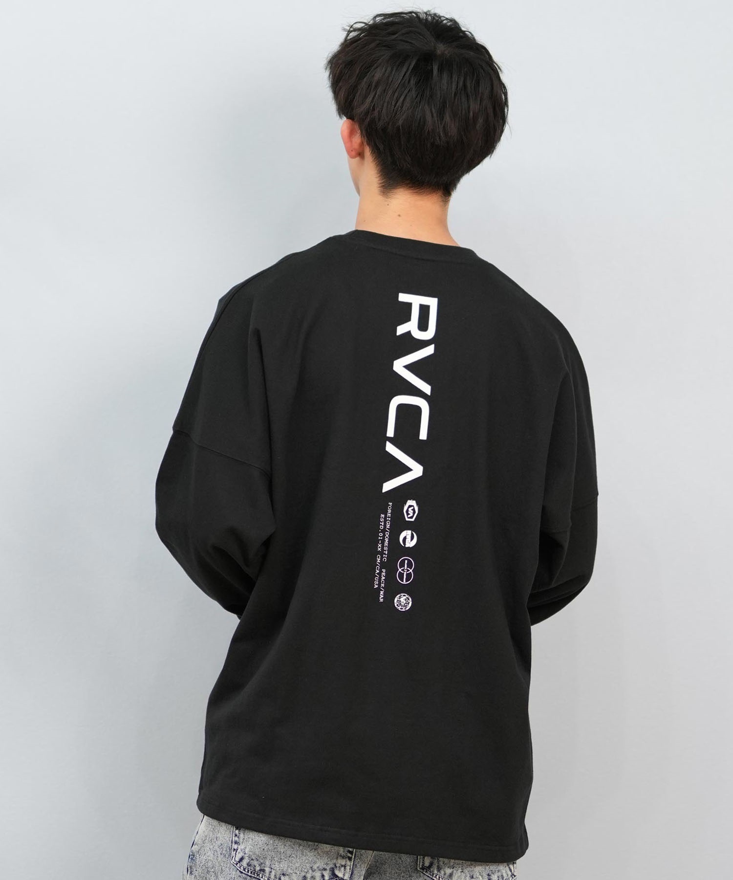 【RC25SS356】RVCA メンズクルーネックロングTシャツ BF041876 RVCA ルーカ 長袖 Tシャツ メンズ バックプリント ユニセックス