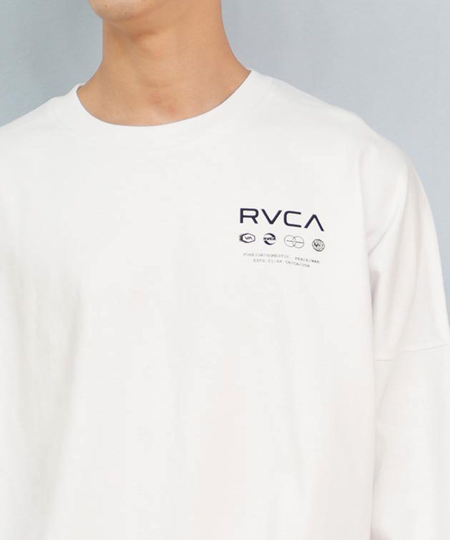 RVCA ルーカ 長袖 Tシャツ メンズ バックプリント ユニセックス ムラサキスポーツ限定 BF041-159(WHT-S)