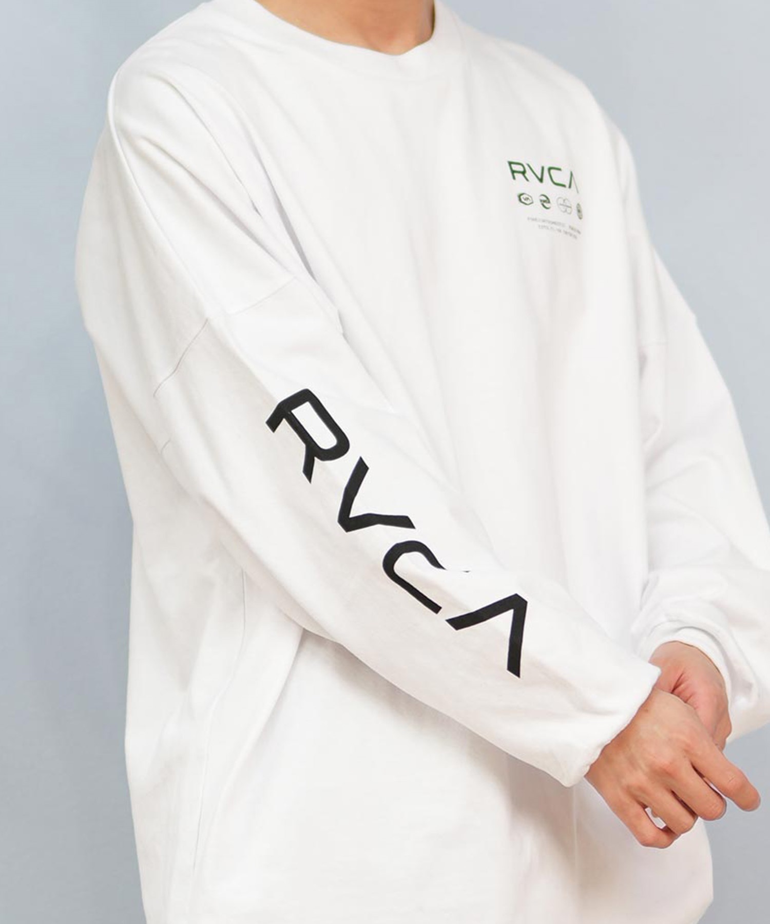 RVCA ルーカ 長袖 Tシャツ メンズ バックプリント ユニセックス ムラサキスポーツ限定 BF041-159(WHT-S)