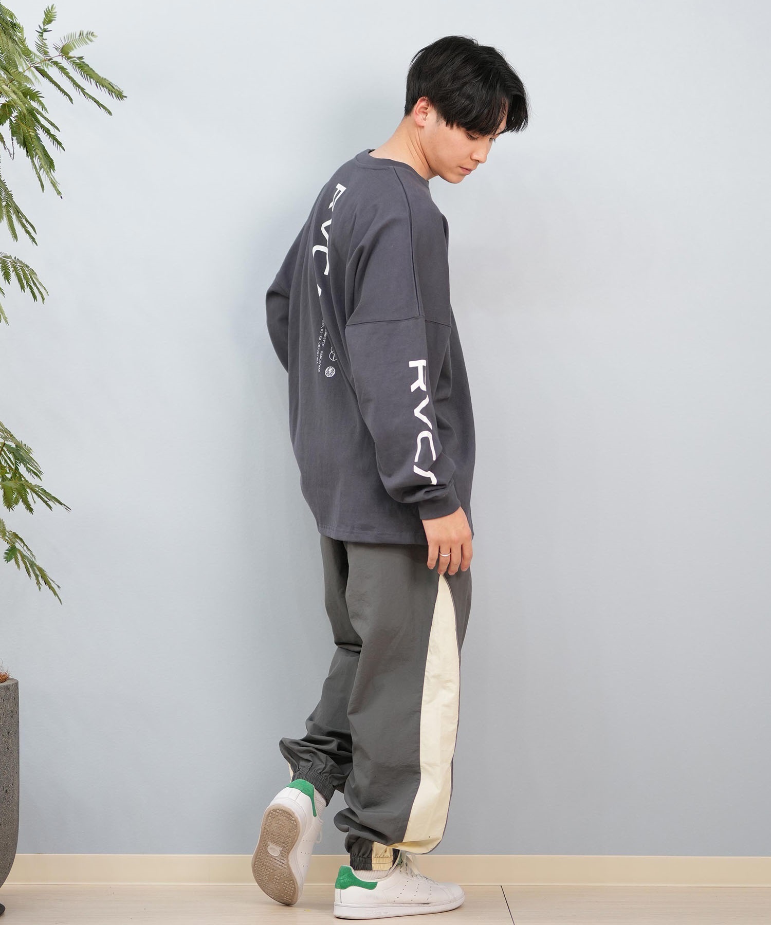 RVCA ルーカ 長袖 Tシャツ メンズ バックプリント ユニセックス ムラサキスポーツ限定 BF041-159(WHT-S)