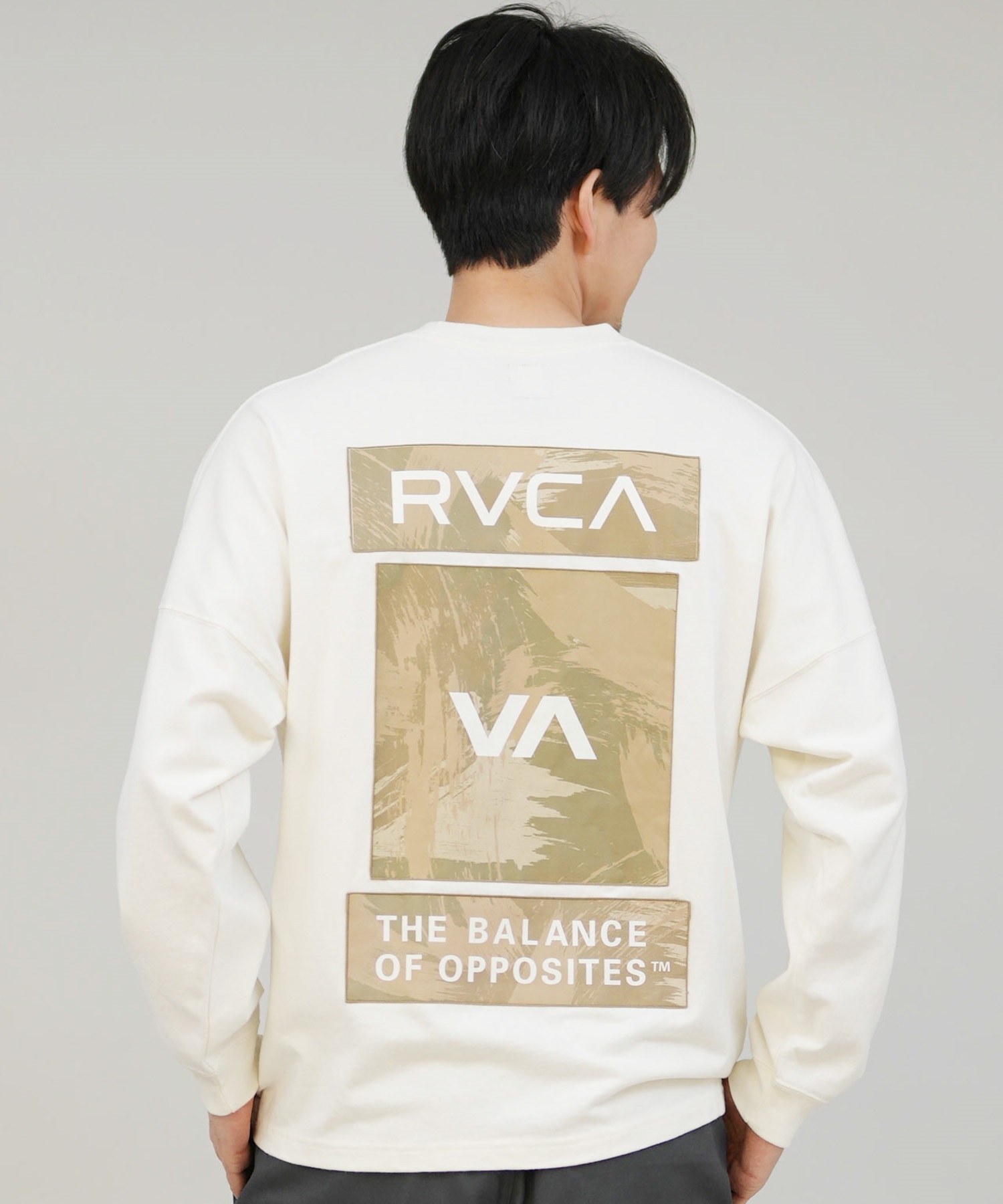 RVCA ルーカ 長袖 Tシャツ ロンT メンズ バックプリント 3BOX LT ロン