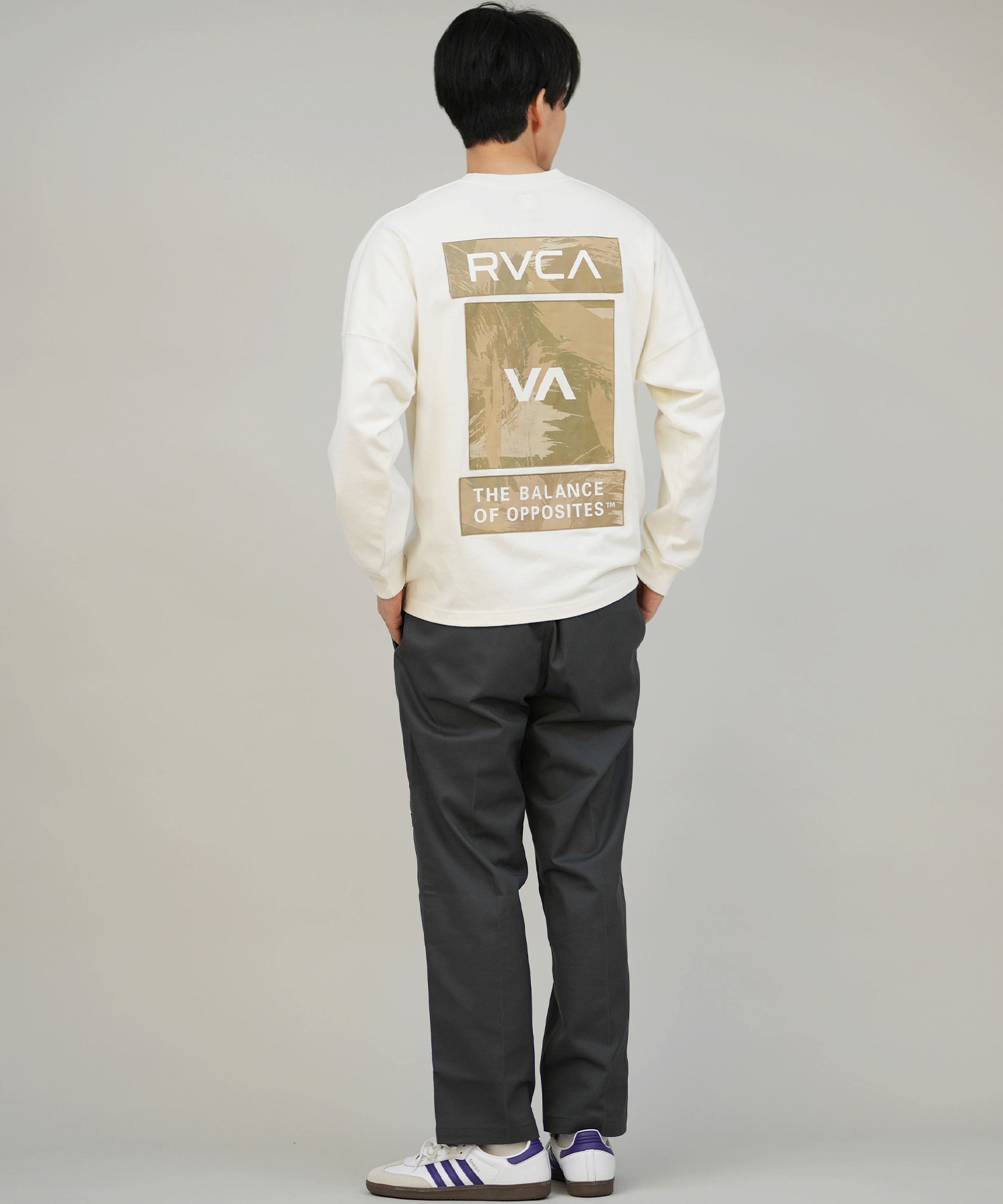 RVCA ルーカ 長袖 Tシャツ ロンT メンズ バックプリント 3BOX LT ロン