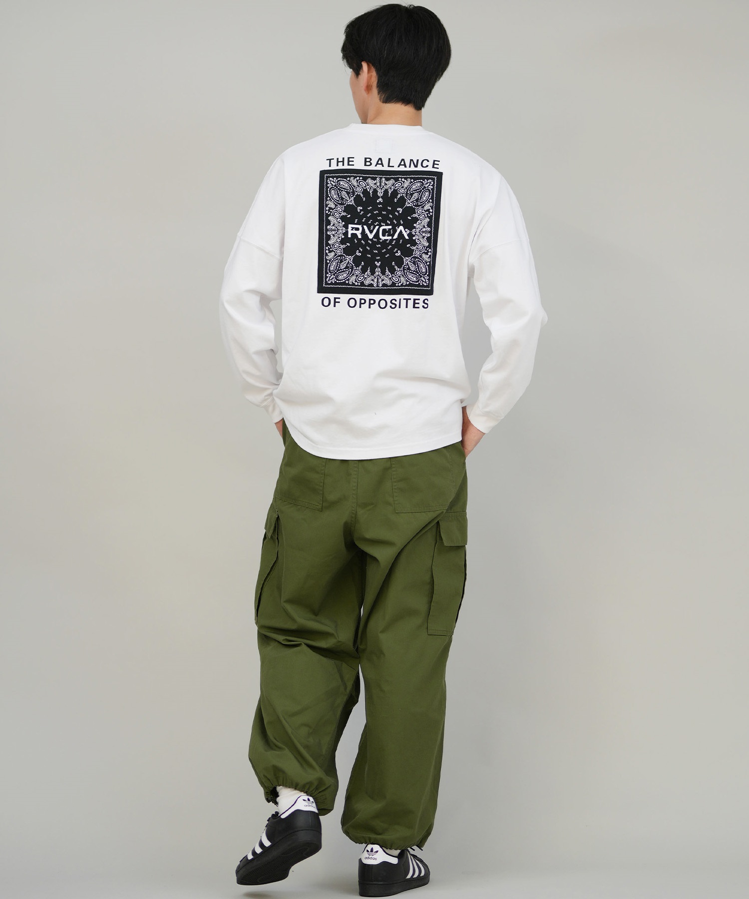 RVCA ルーカ 長袖 Tシャツ ロンT メンズ バックプリント ペイズリー柄