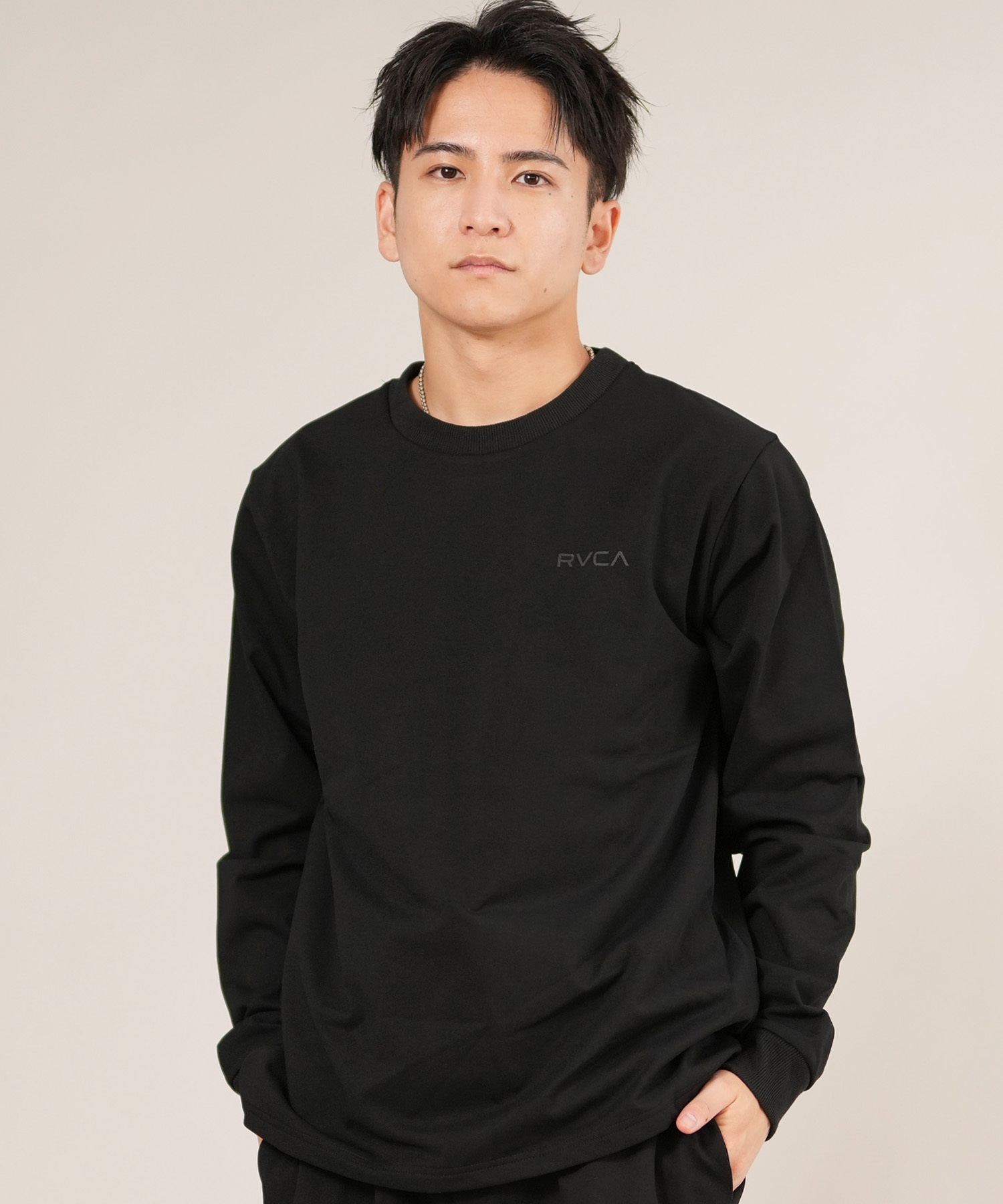 RVCA ルーカ 長袖 Tシャツ ロンT メンズ バックプリント シンプル ロゴ