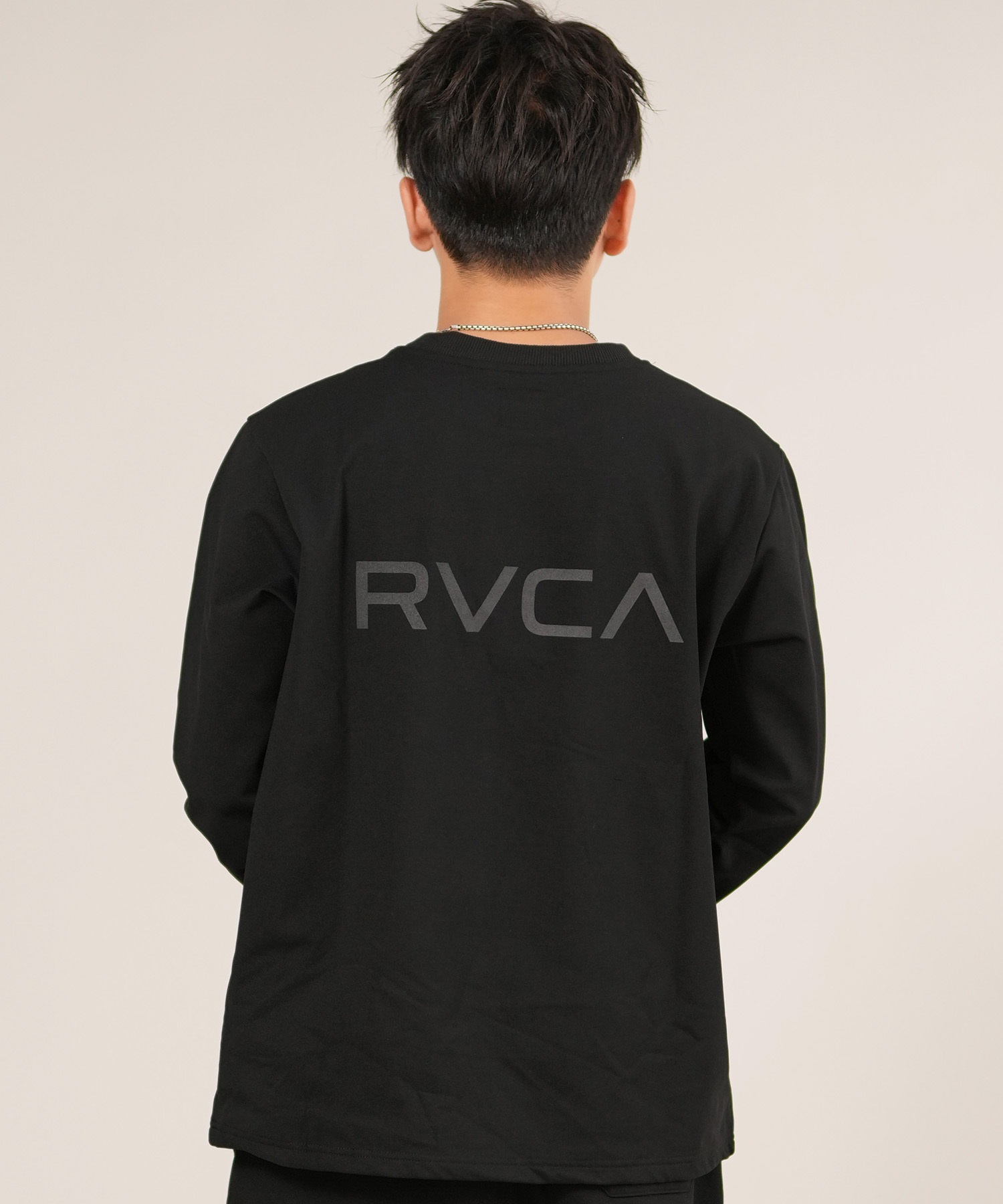 RVCA ルーカ 長袖 Tシャツ ロンT メンズ バックプリント シンプル ロゴ