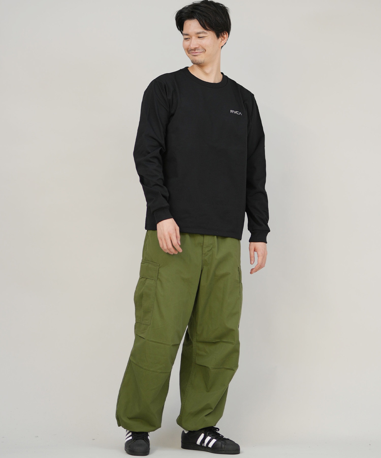 RVCA ルーカ 長袖 Tシャツ ロンT メンズ バックプリント シンプル ロゴ