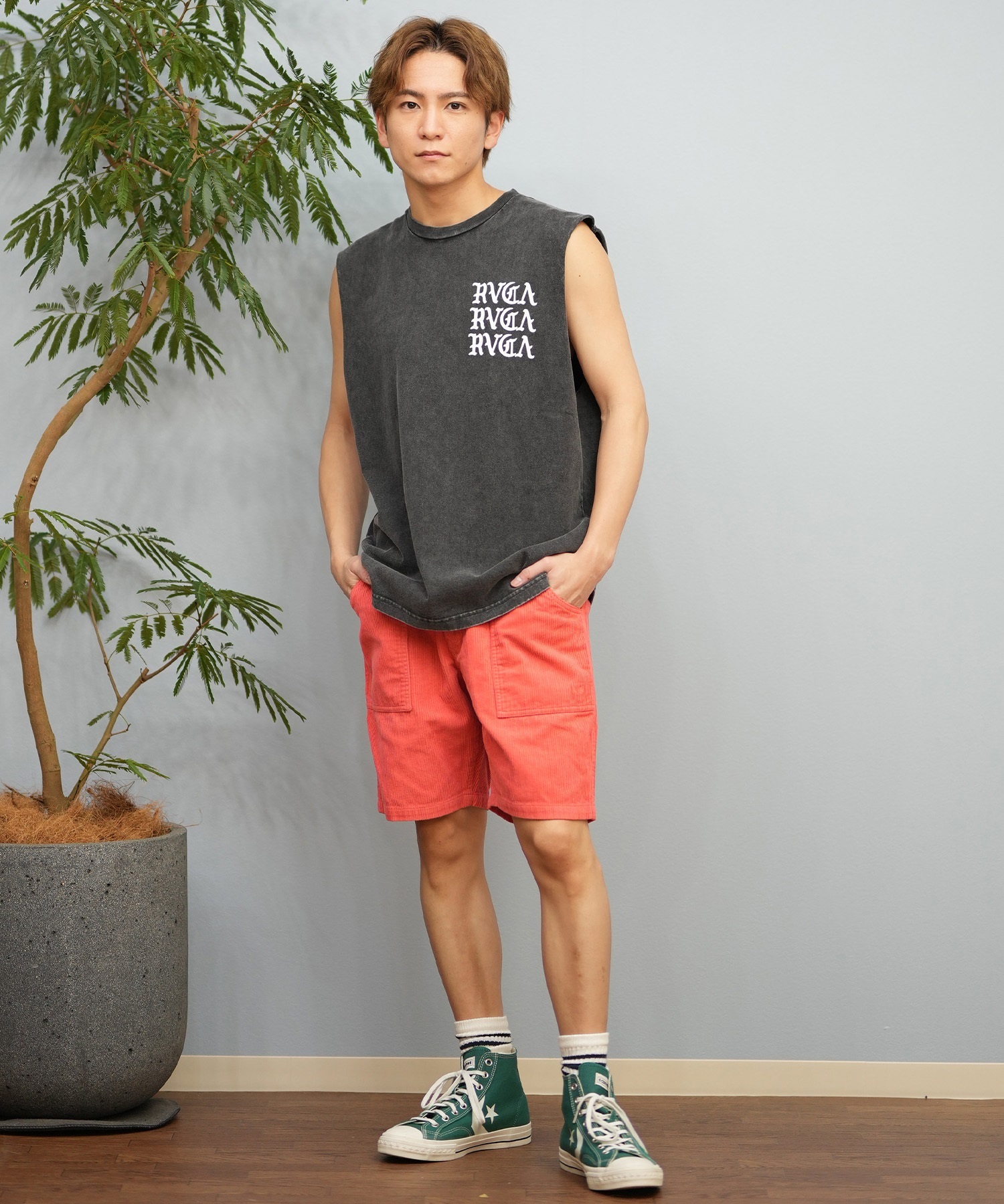 RVCA ルーカ タンクトップ メンズ バックプリント BF041-P35 タンク