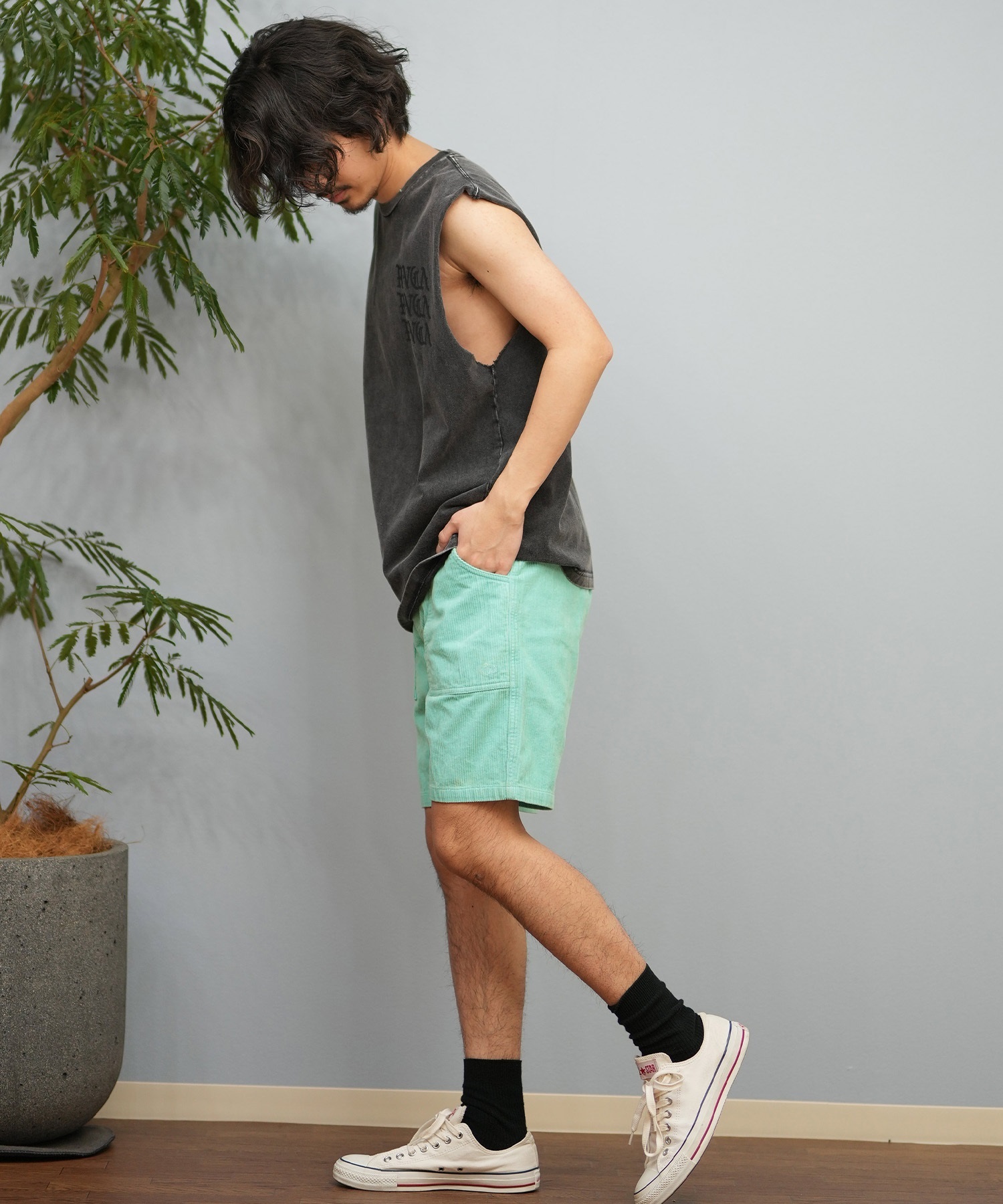 RVCA ルーカ タンクトップ メンズ バックプリント BF041-P35