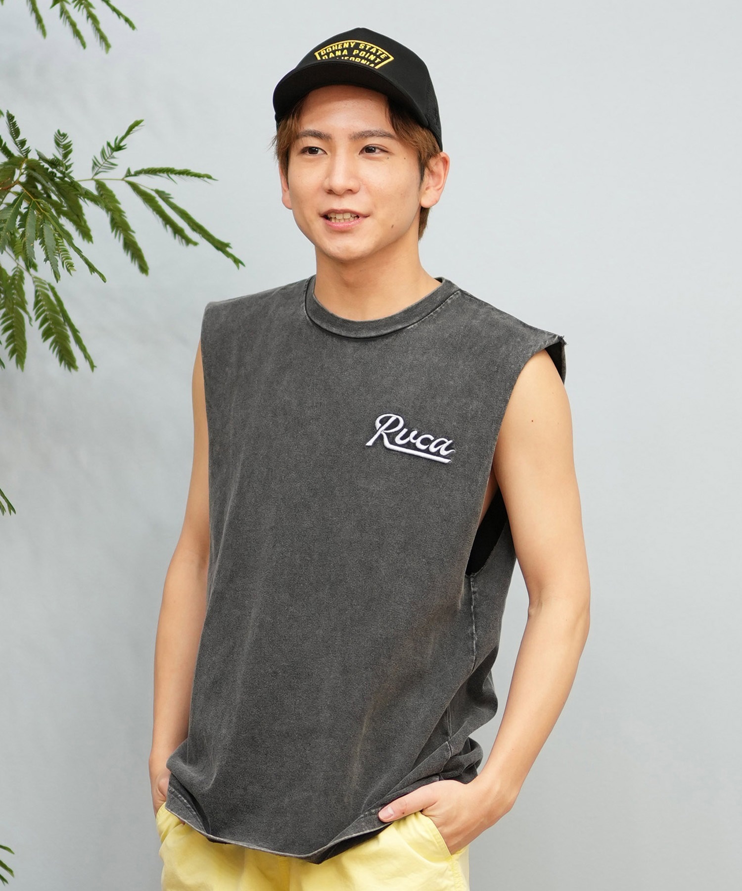 RVCA☆Fronds Muscle バックプリント シングレット タンクトップ RVCA☆Suds Muscle バックプリント シングレット タンクトップ