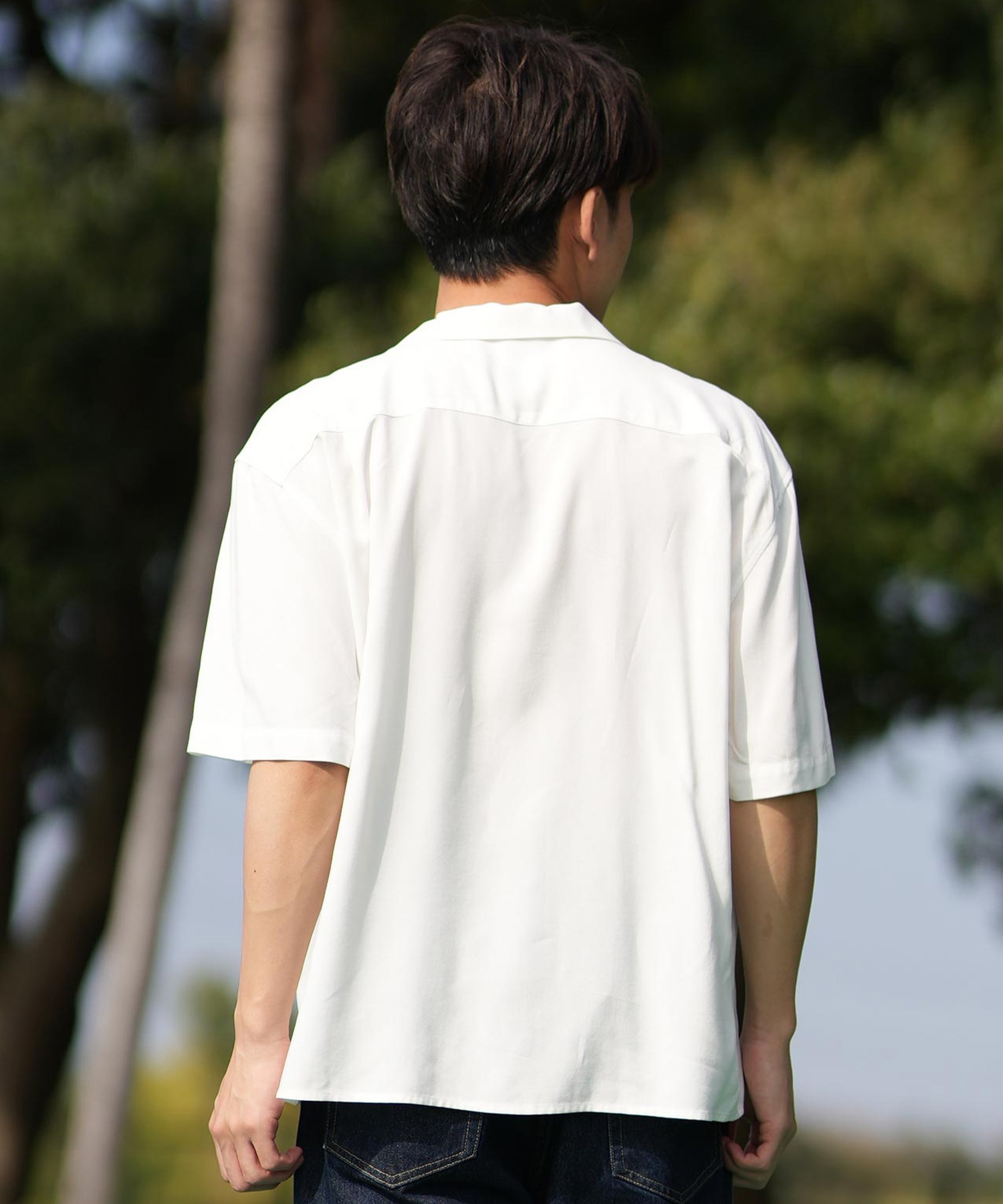 RVCA ルーカ 半袖 シャツ メンズ ワンポイント BF041-180(WHT-S)
