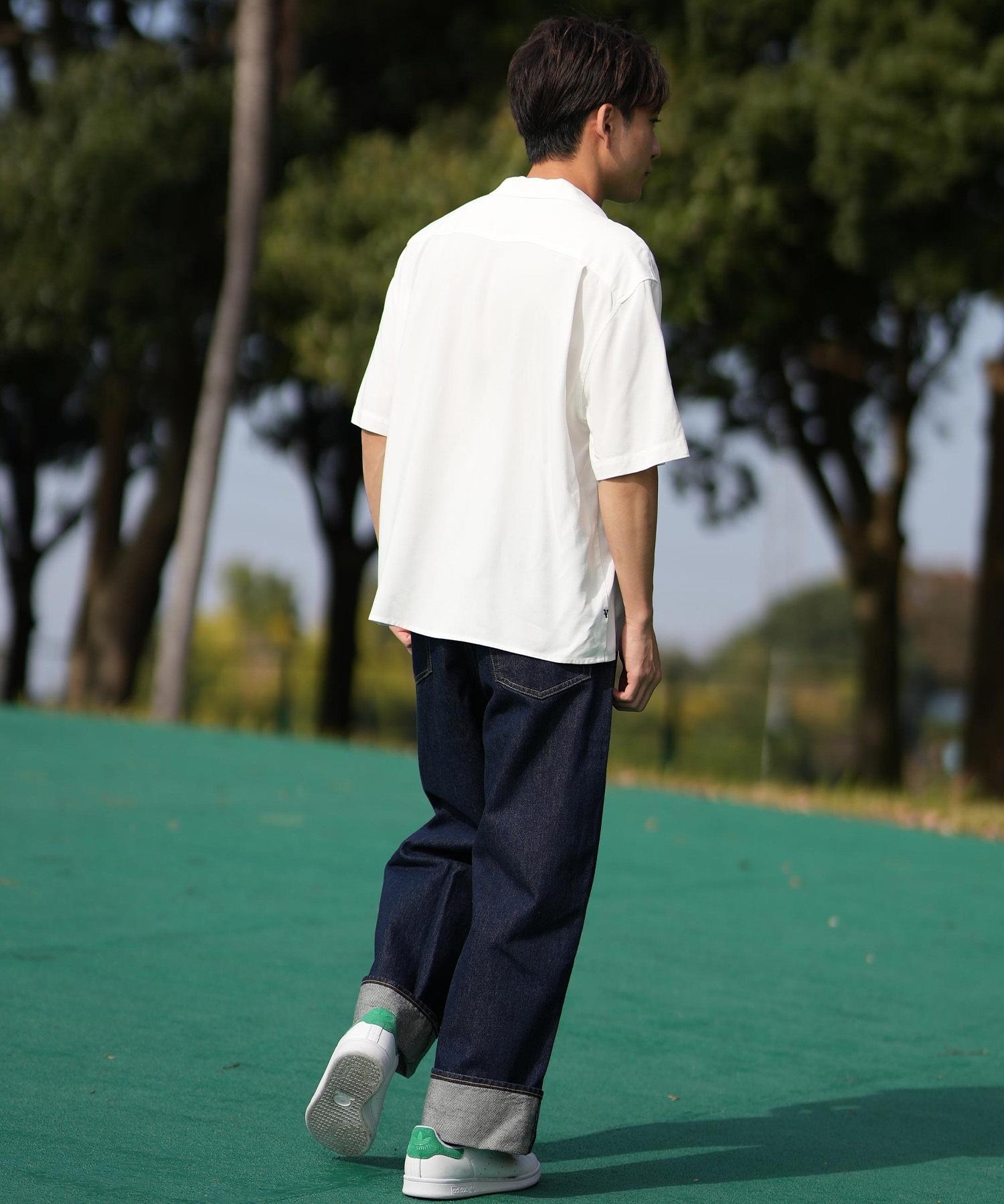 RVCA ルーカ 半袖 シャツ メンズ ワンポイント BF041-180(WHT-S)