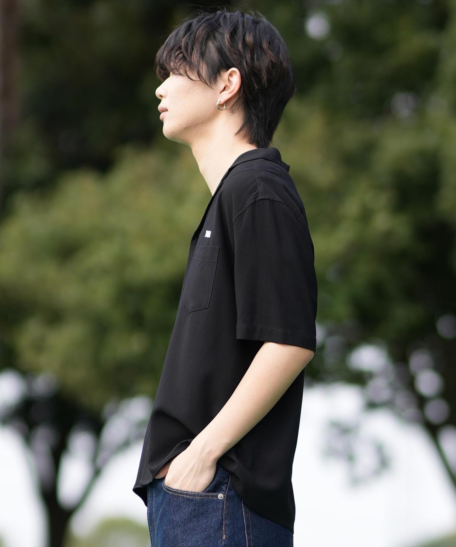 RVCA ルーカ 半袖 シャツ メンズ ワンポイント BF041-180(WHT-S)