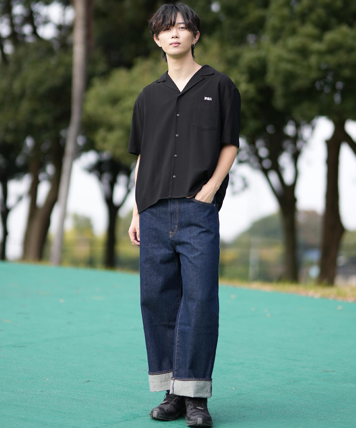 RVCA ルーカ 半袖 シャツ メンズ ワンポイント BF041-180(WHT-S)
