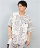 RVCA ルーカ 半袖 シャツ メンズ ペイズリー柄 セットアップ BF04A-P13(BLK-S)