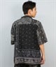 RVCA ルーカ 半袖 シャツ メンズ ペイズリー柄 セットアップ BF04A-P13(BLK-S)