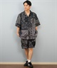 RVCA ルーカ 半袖 シャツ メンズ ペイズリー柄 セットアップ BF04A-P13(BLK-S)