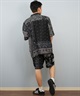 RVCA ルーカ 半袖 シャツ メンズ ペイズリー柄 セットアップ BF04A-P13(BLK-S)