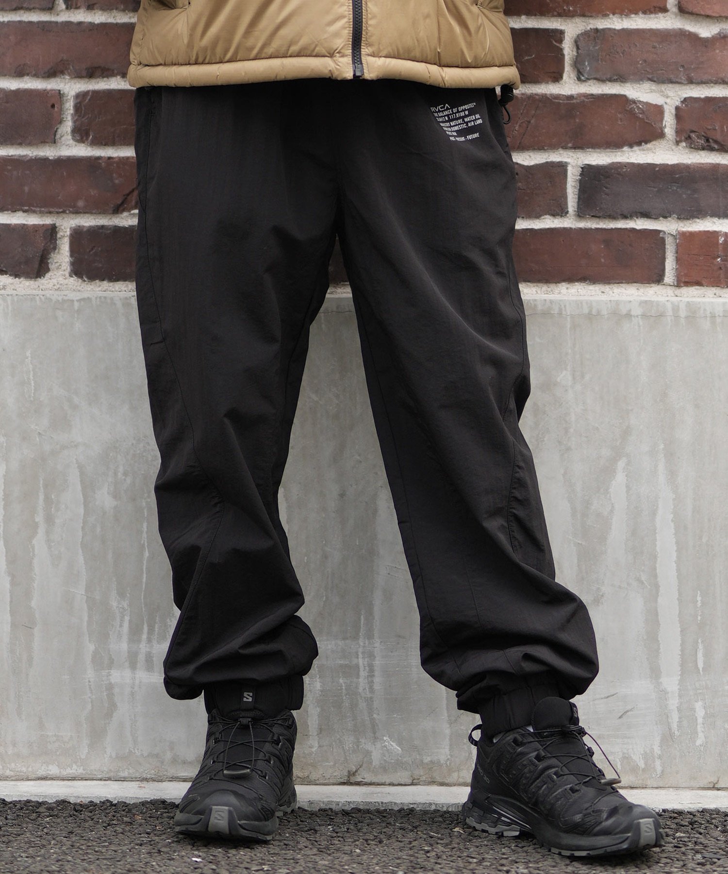 RVCA ルーカ ロングパンツ メンズ ジョガーパンツ 撥水 防風 MIL NYLON PT セットアップ対応 BF042-705(BLK-M)