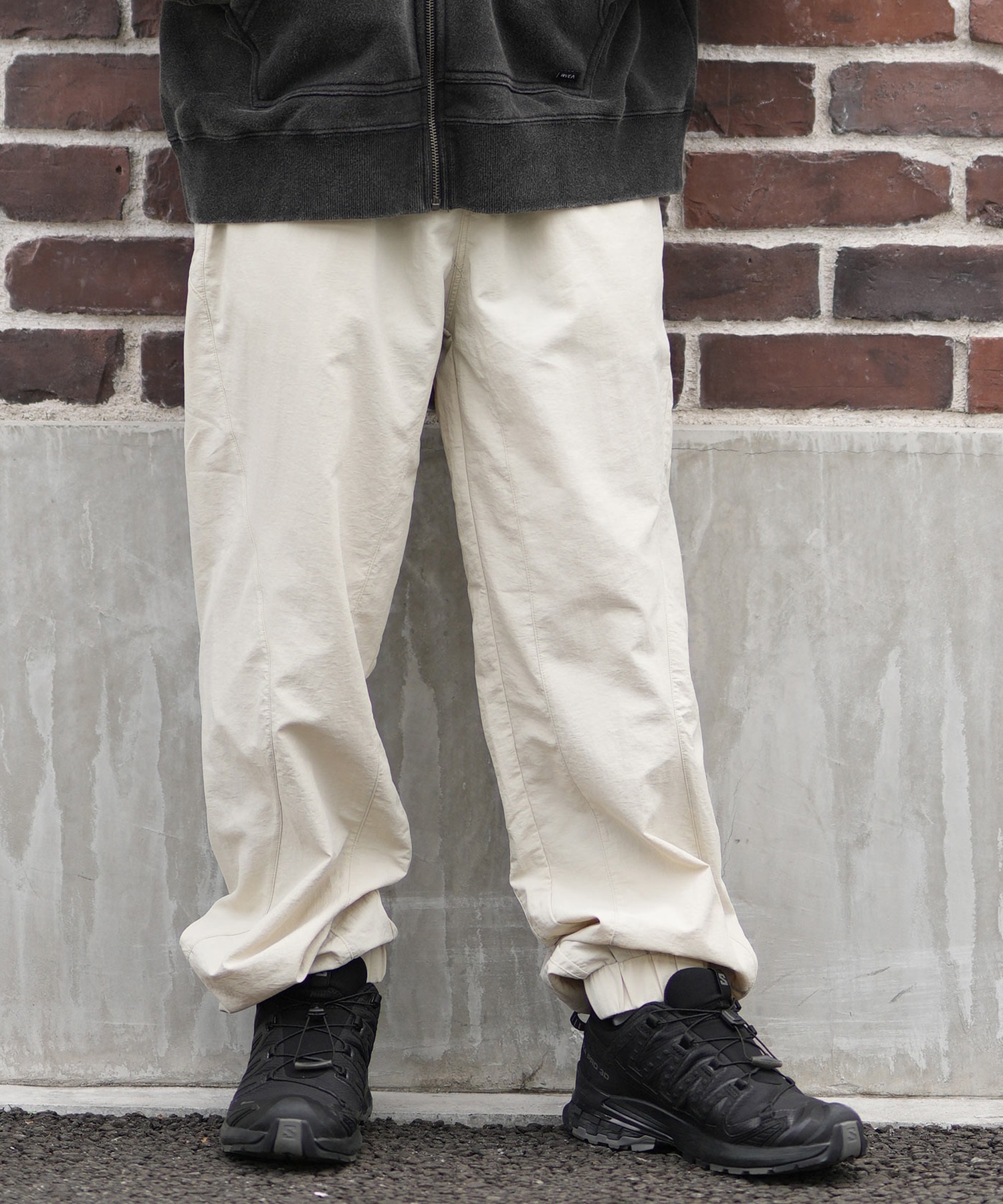 RVCA ルーカ ロングパンツ メンズ ジョガーパンツ 撥水 防風 MIL NYLON PT セットアップ対応 BF042-705(BLK-M)