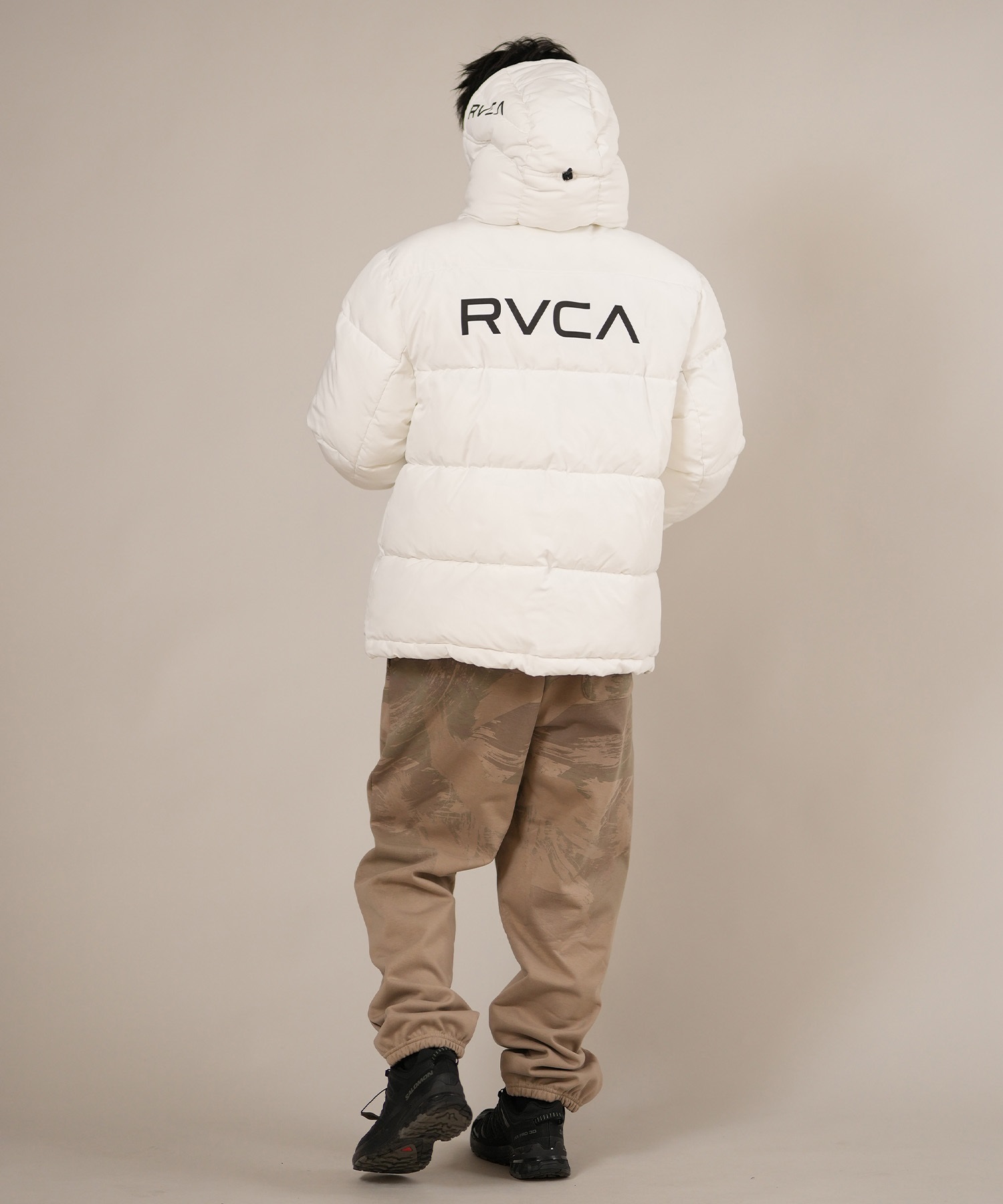 RVCA ルーカ スウェットパンツ ロングパンツ メンズ ウエストゴム ロゴ BACK SIDE ARCH RVCA PT BF042-P70(BLK-M)