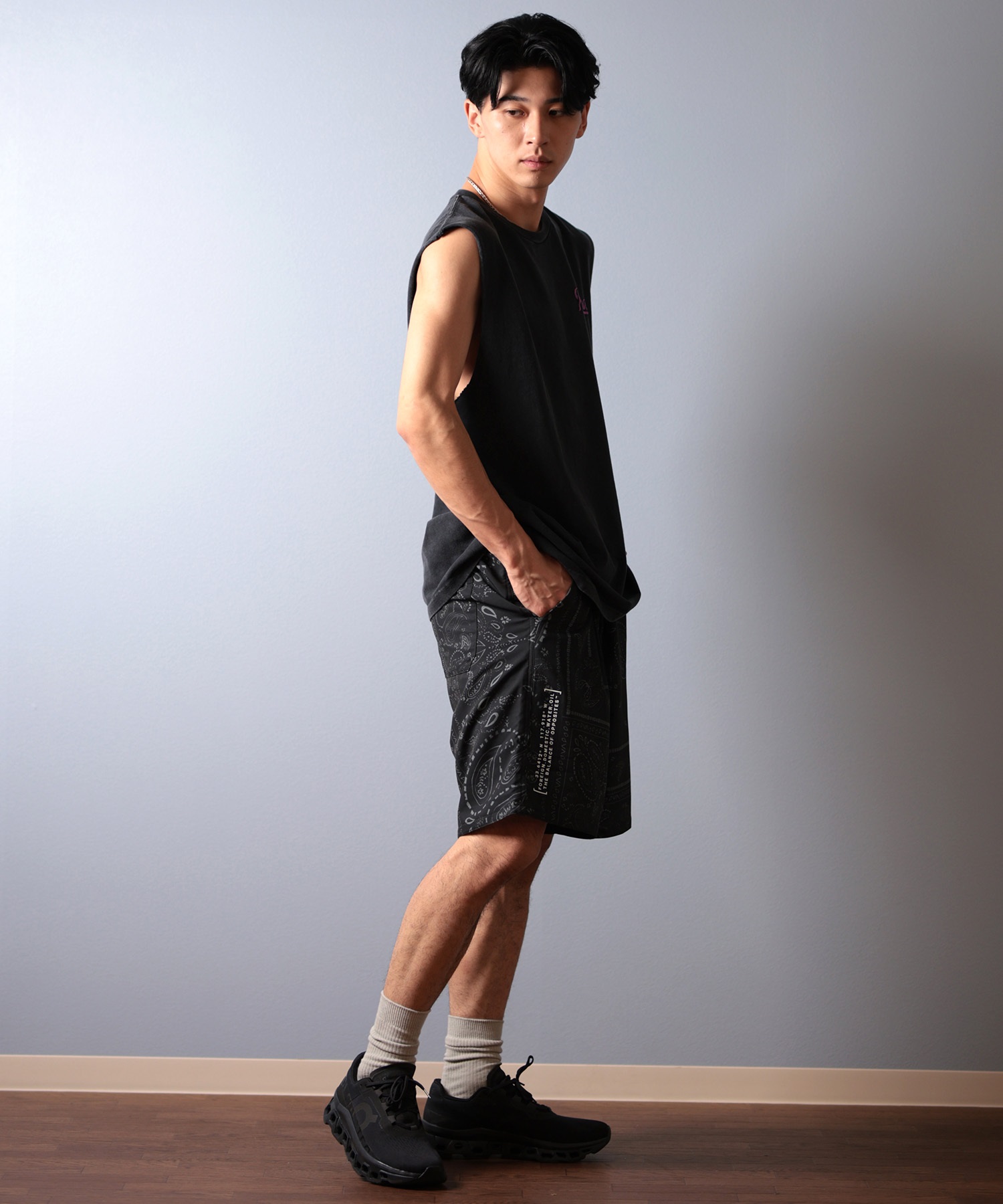 RVCA ルーカ ショートパンツ メンズ ショーツ トランクス 水着 水陸両用 OPPOSITE WS BF041-650(BLK-S)