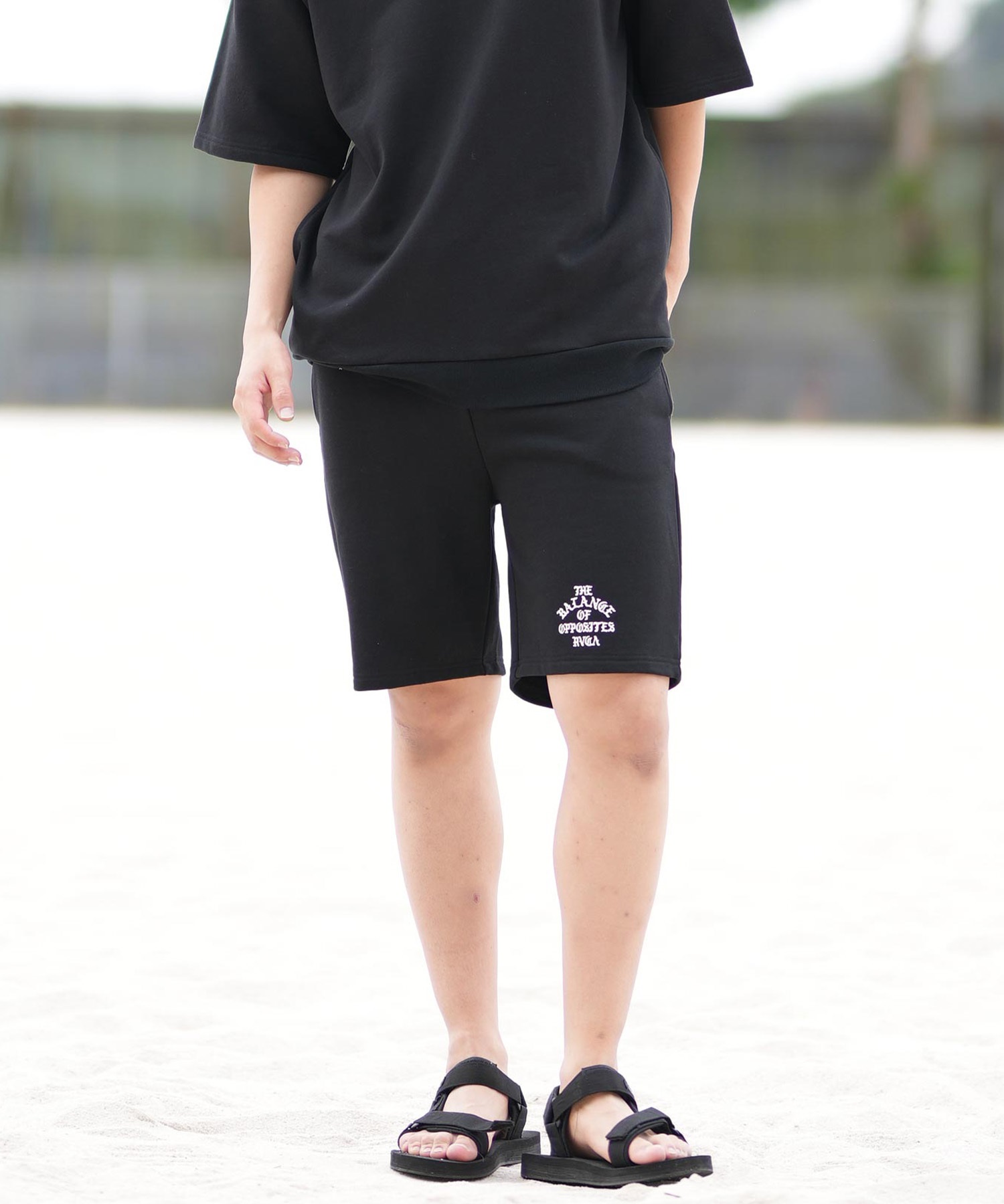 RVCA ルーカ ショートパンツ メンズ スウェットショーツ IRON ON FT WS セットアップ対応 BF041-652(WHT-S)