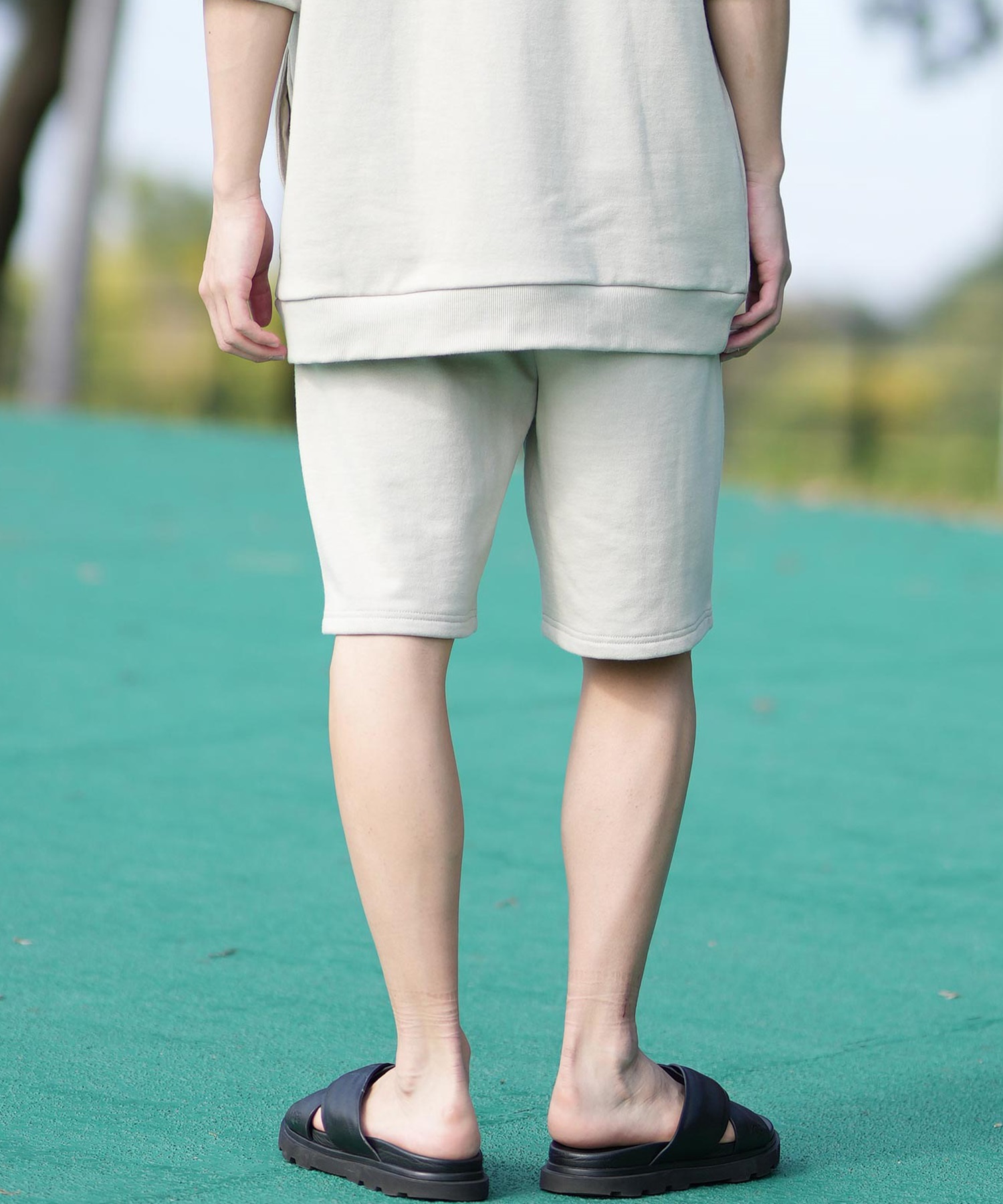 RVCA ルーカ ショートパンツ メンズ スウェットショーツ IRON ON FT WS セットアップ対応 BF041-652(WHT-S)