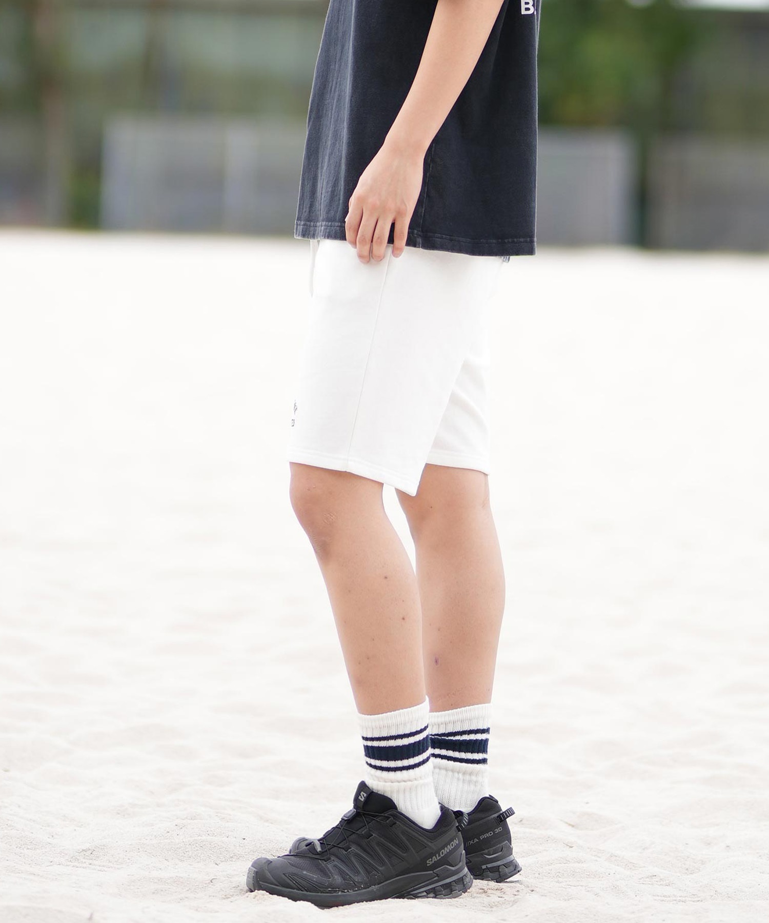 RVCA ルーカ ショートパンツ メンズ スウェットショーツ IRON ON FT WS セットアップ対応 BF041-652(WHT-S)