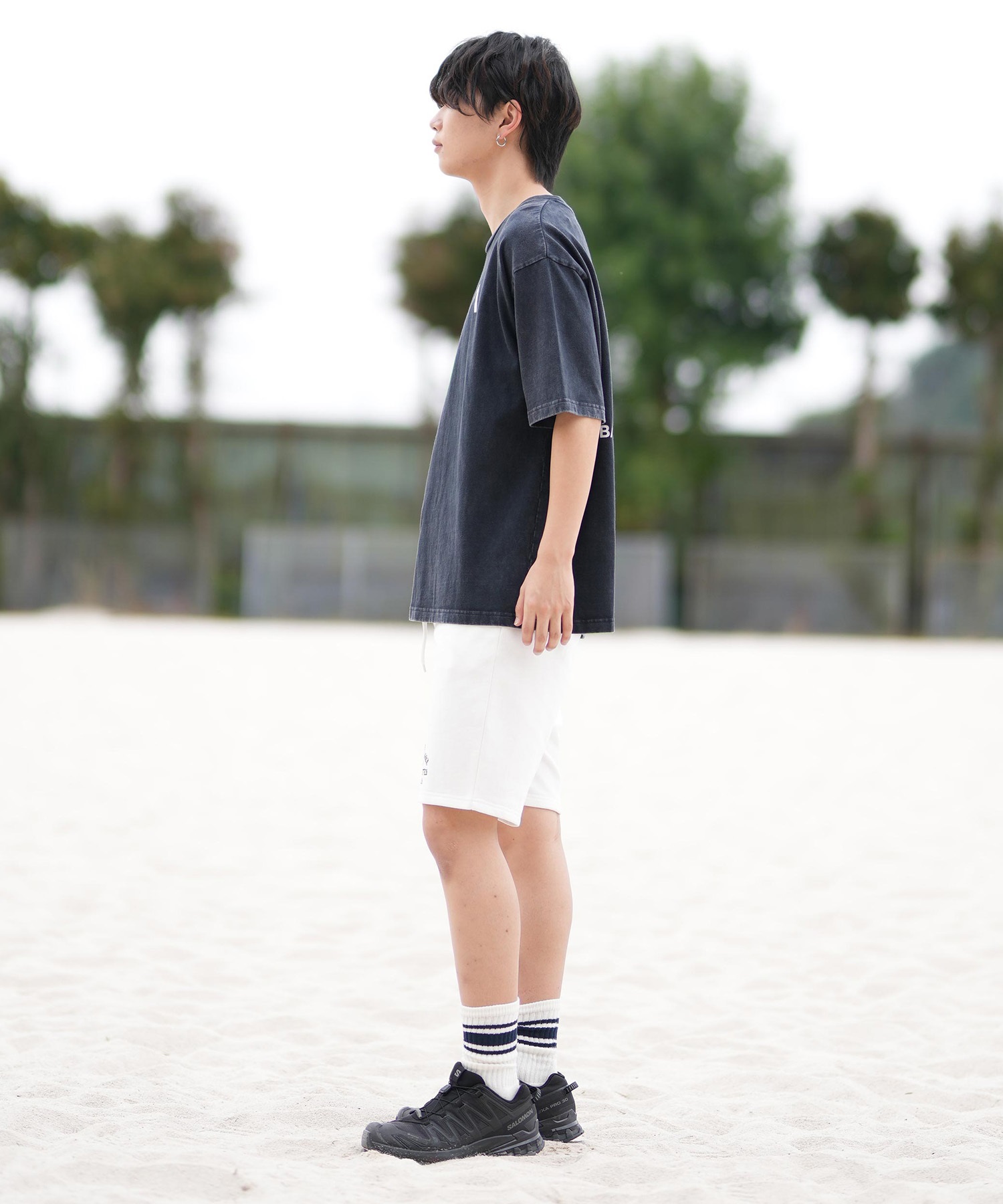 RVCA ルーカ ショートパンツ メンズ スウェットショーツ IRON ON FT WS セットアップ対応 BF041-652(WHT-S)