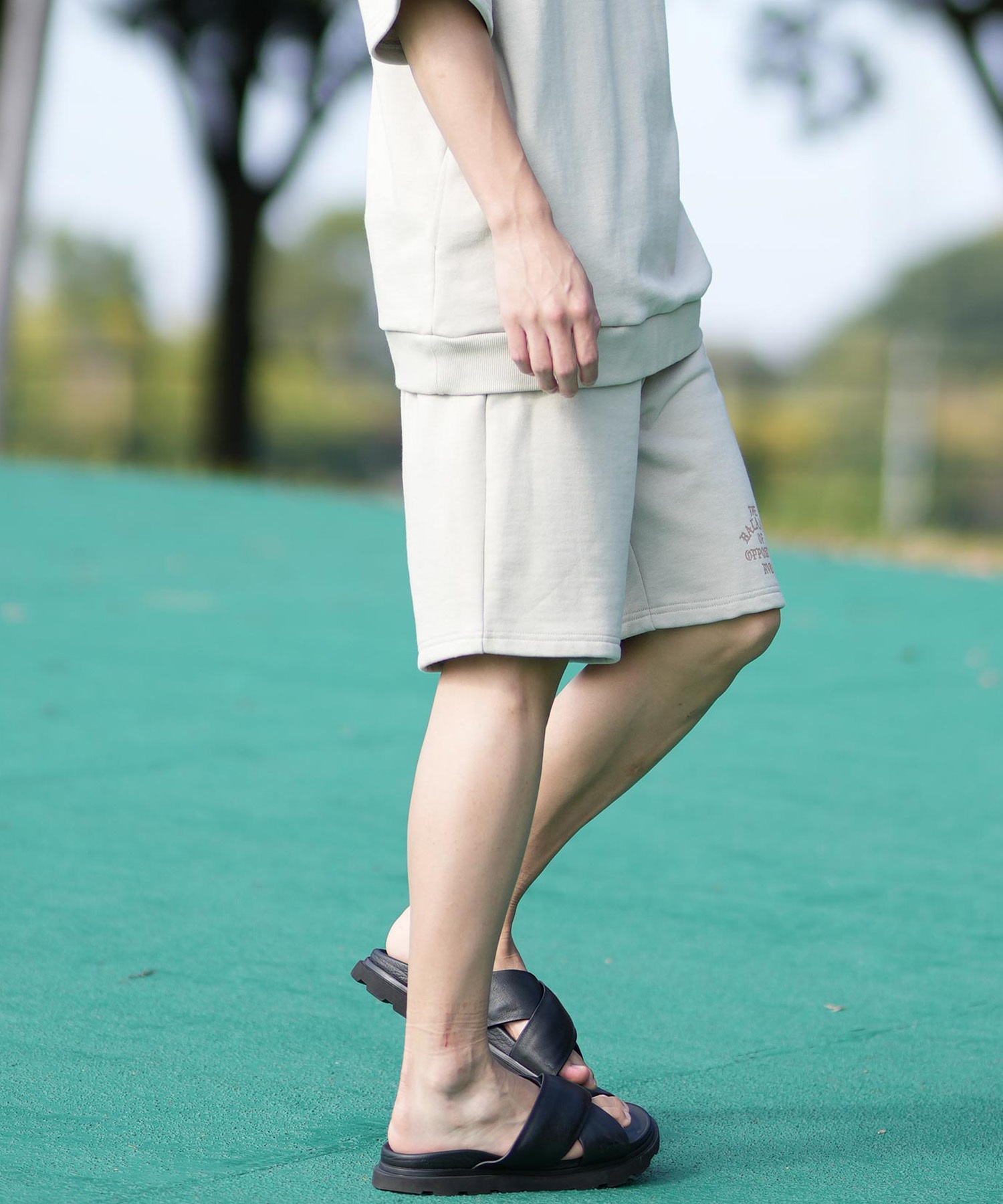 RVCA ルーカ ショートパンツ メンズ スウェットショーツ IRON ON FT WS セットアップ対応 BF041-652(WHT-S)
