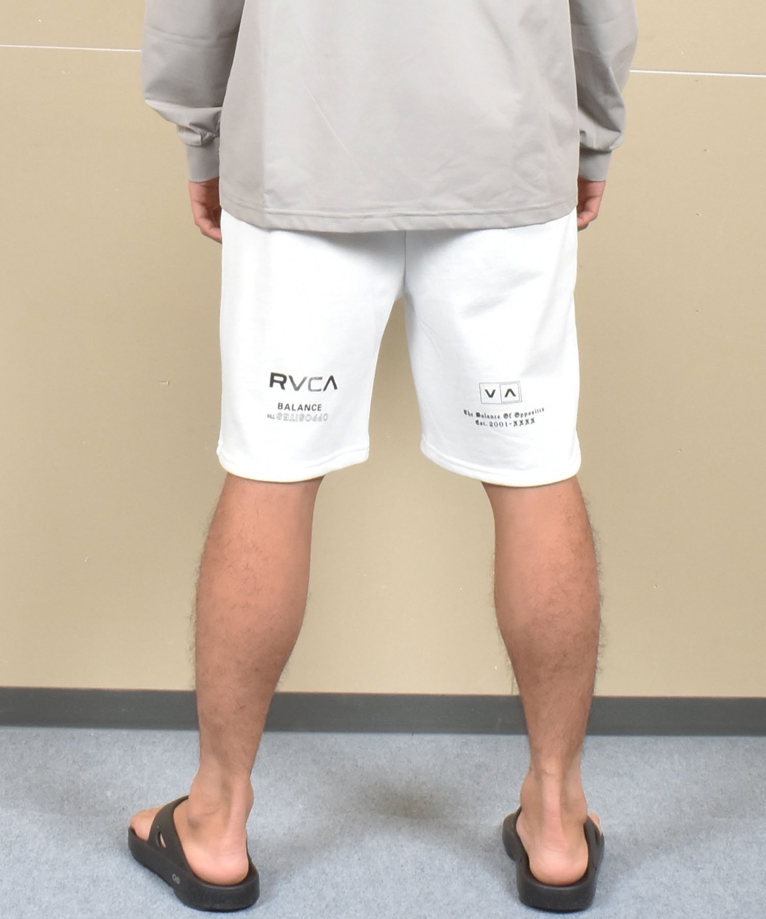 RVCA ルーカ ハーフパンツ ショートパンツ メンズ スウェット パンツ ブランドロゴ BF04A-P66(BLK-S)