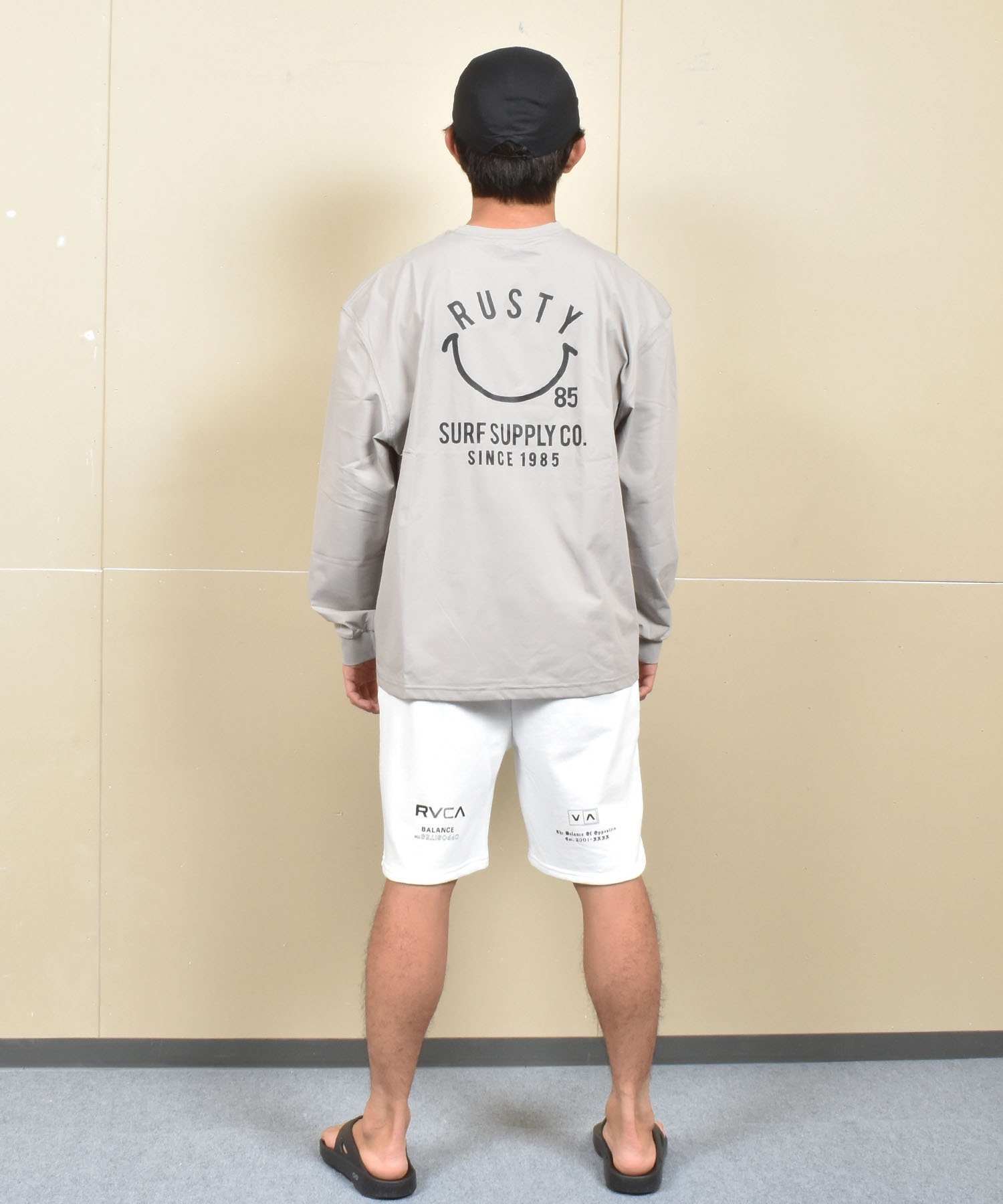 RVCA ルーカ ハーフパンツ ショートパンツ メンズ スウェット パンツ ブランドロゴ BF04A-P66(BLK-S)
