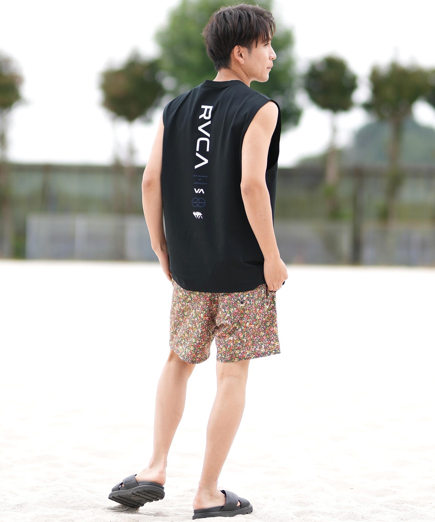 RVCA ルーカ 水着 トランクス メンズ ボードショーツ サーフパンツ 小花柄 17インチ 水陸両用 BF041-510(KSD0-S)