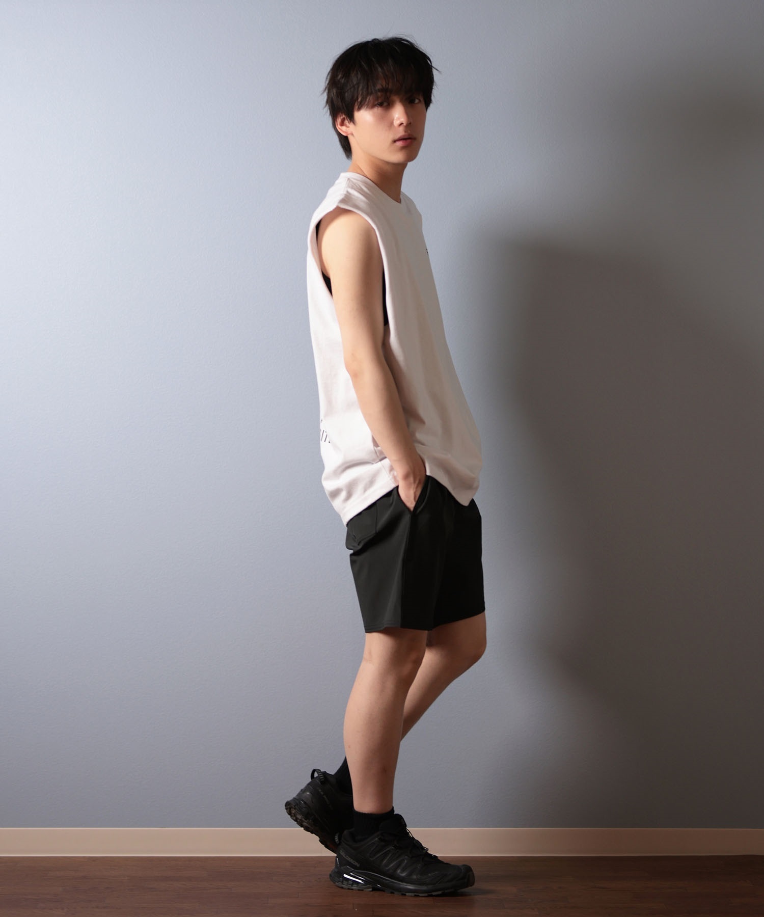 RVCA ルーカ ショートパンツ メンズ 水着 ボードショーツ トランクス 水陸両用 ELASTIC BS BF041-530(BLK-S)
