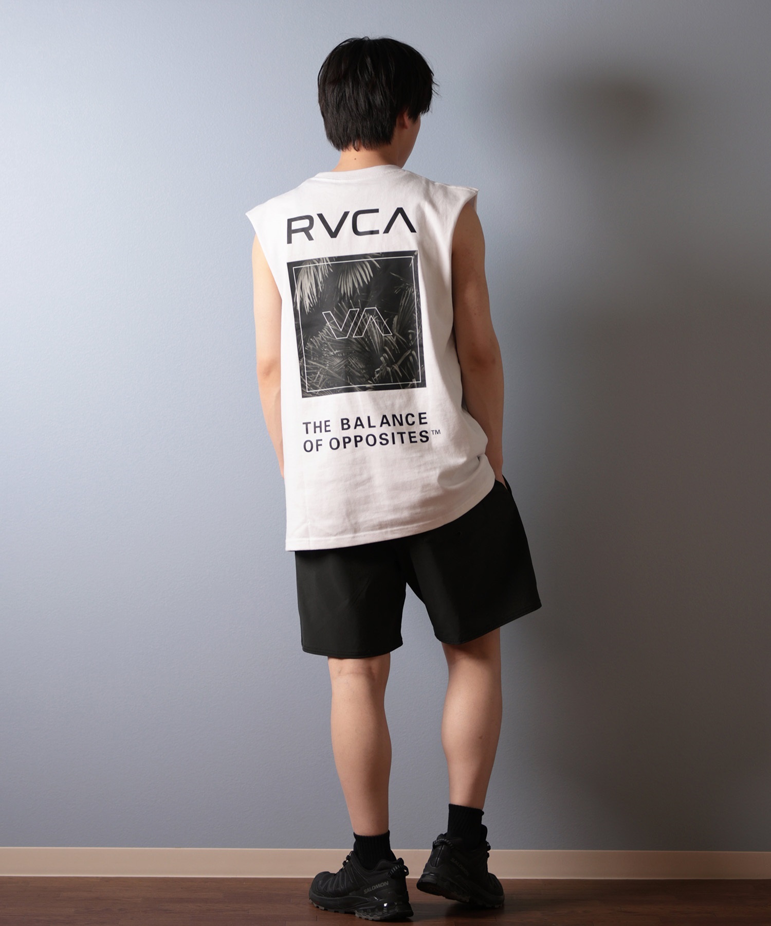 RVCA ルーカ ショートパンツ メンズ 水着 ボードショーツ トランクス 水陸両用 ELASTIC BS BF041-530(BLK-S)