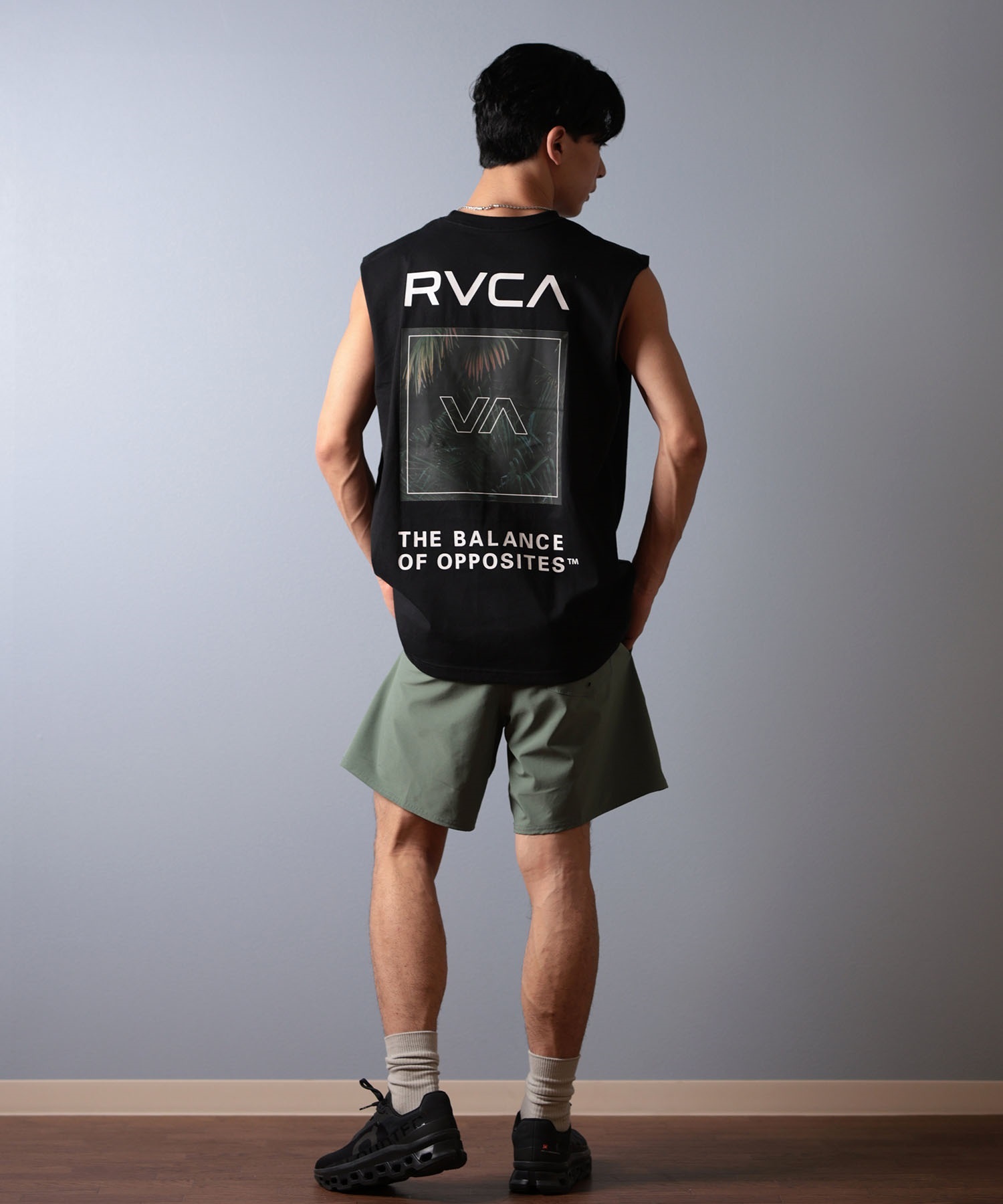 RVCA ルーカ ショートパンツ メンズ 水着 ボードショーツ トランクス 水陸両用 ELASTIC BS BF041-530(BLK-S)
