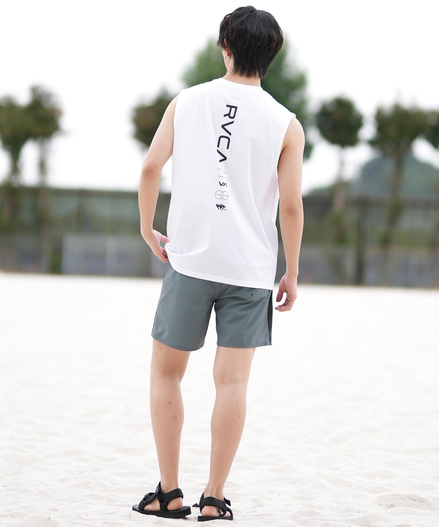 RVCA ルーカ ラッシュガード メンズ タンクトップ バック