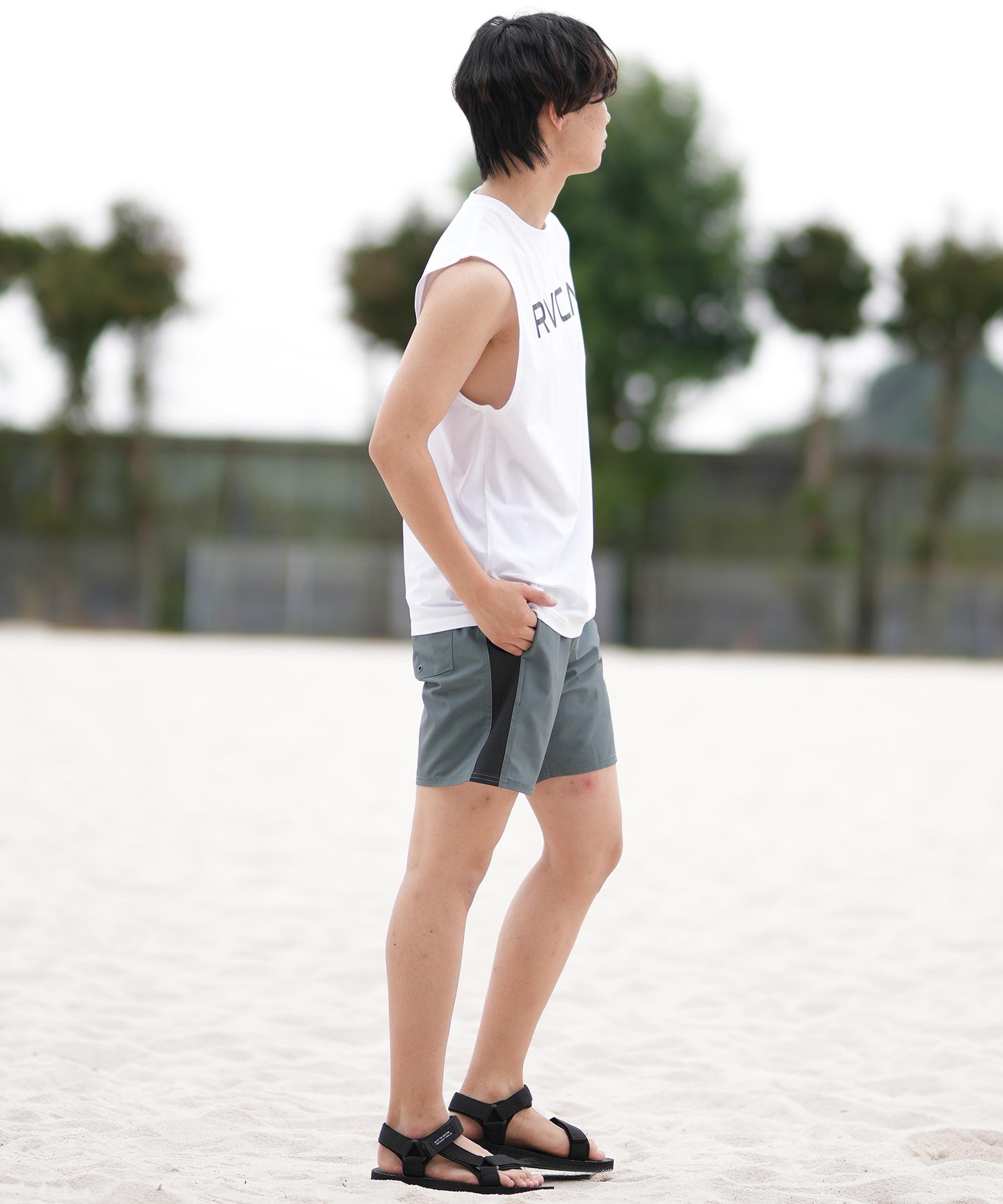 RVCA ルーカ ラッシュガード メンズ タンクトップ バック