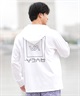 RVCA ルーカ 水着 ラッシュガード ジップアップ パーカー メンズ 長袖 バックプリント 水陸両用 UVカット 吸水速乾 BF041-P85(WHT-S)