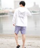 RVCA ルーカ 水着 ラッシュガード ジップアップ パーカー メンズ 長袖 バックプリント 水陸両用 UVカット 吸水速乾 BF041-P85(WHT-S)