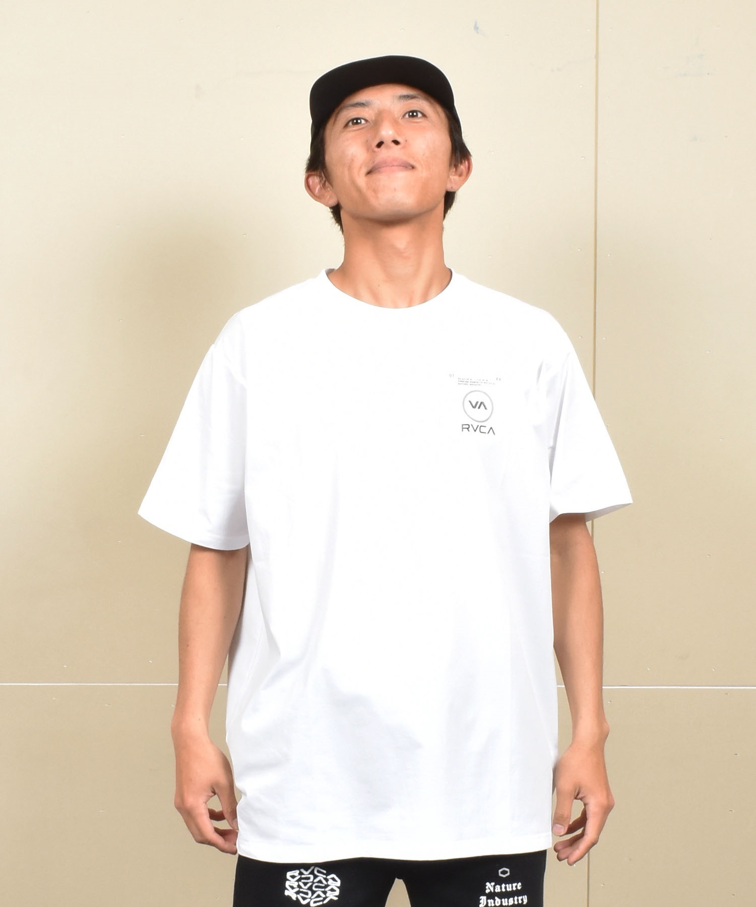 RVCA ルーカ ラッシュガード 半袖 Tシャツ メンズ 水陸両用 ユーティリティー REFLECTIVE BAS SFST BF041-P86(BLK-S)