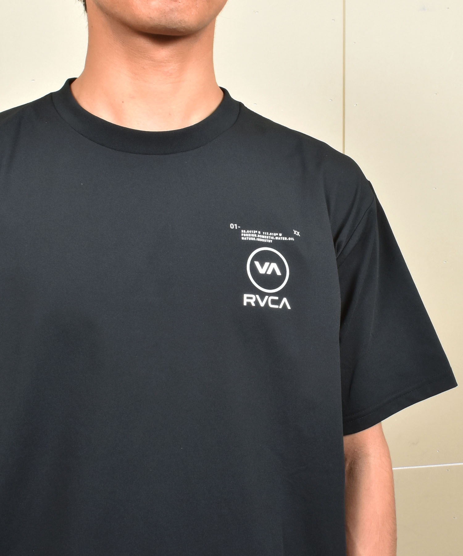 RVCA ルーカ ラッシュガード 半袖 Tシャツ メンズ 水陸両用 ユーティリティー REFLECTIVE BAS SFST BF041-P86(BLK-S)