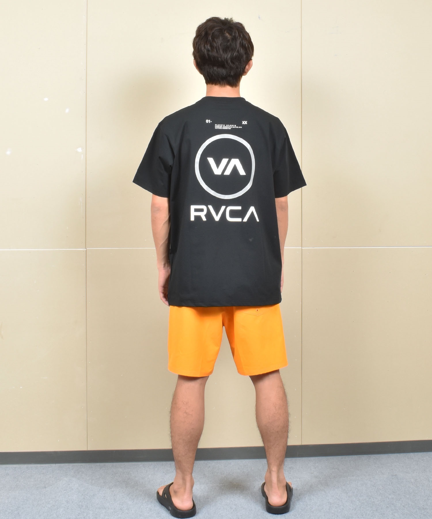 RVCA ルーカ ラッシュガード 半袖 Tシャツ メンズ 水陸両用 ユーティリティー REFLECTIVE BAS SFST BF041-P86(BLK-S)
