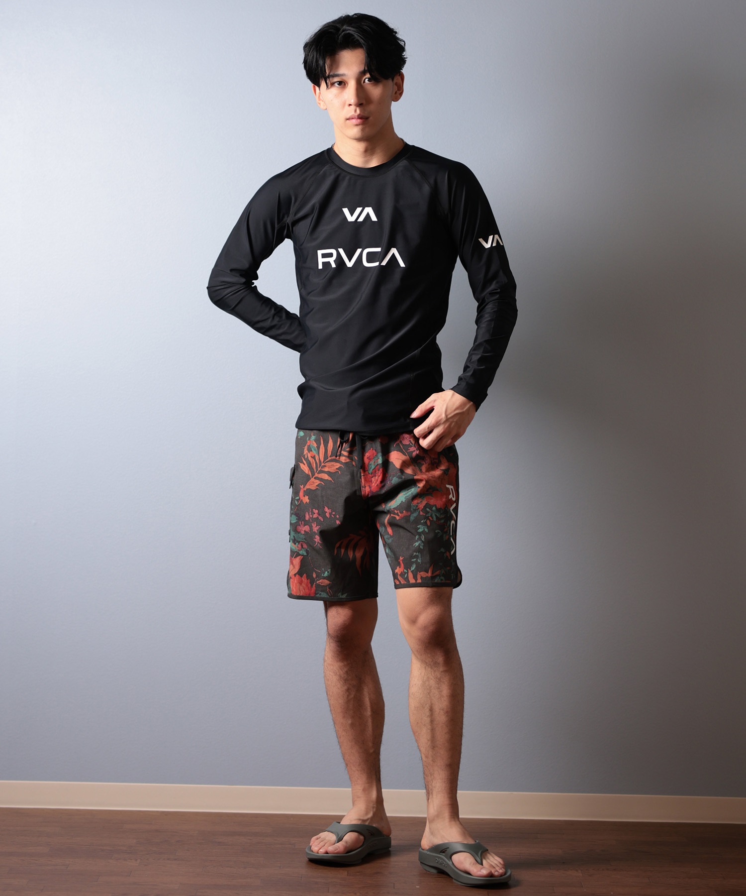 RVCAルーカUS限定ロングスリーブラッシュガード M red RVCAルーカUS限定ロングスリーブラッシュガード M red