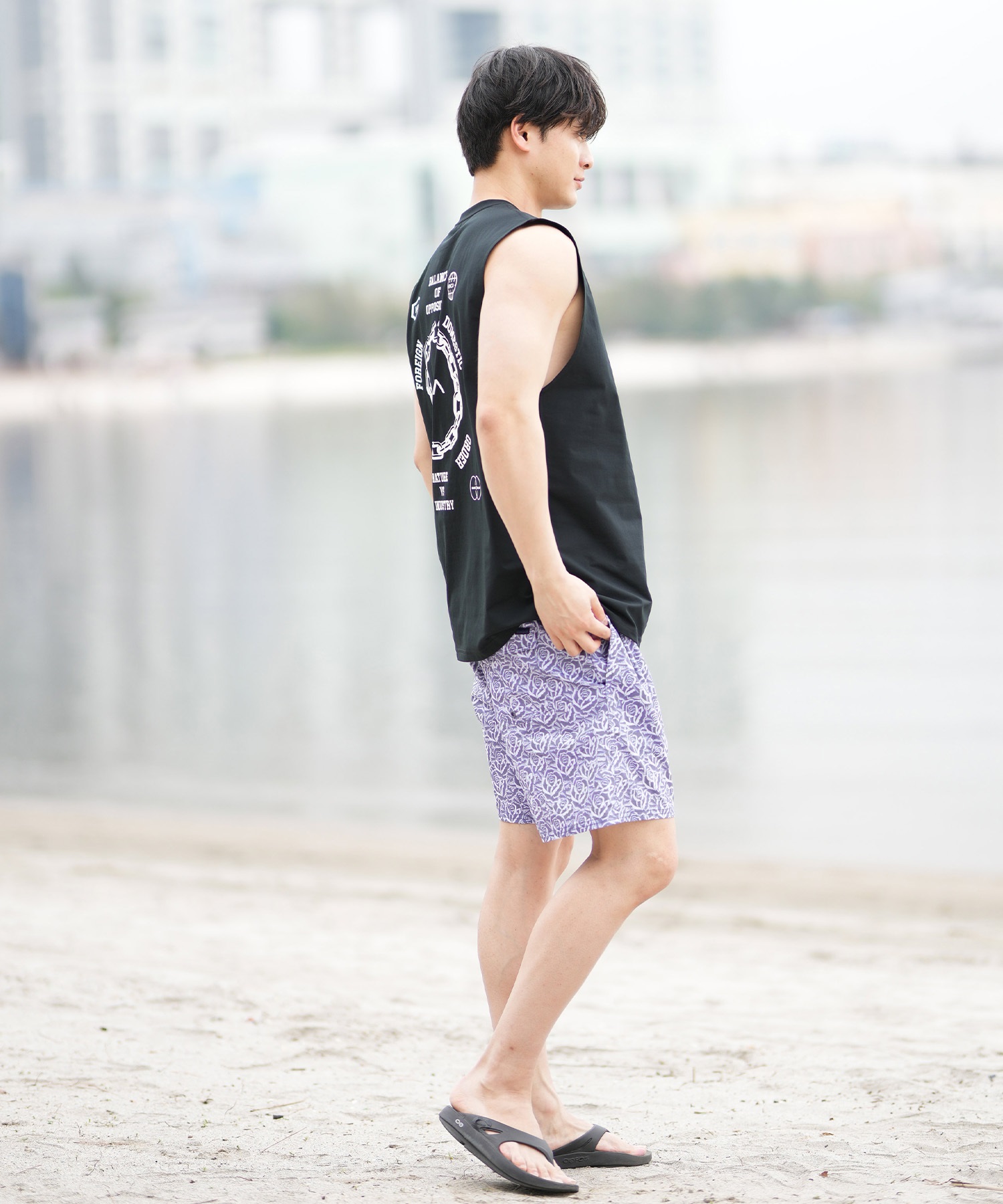 RVCA ルーカ 水着 ラッシュガード タンクトップ メンズ バックプリント