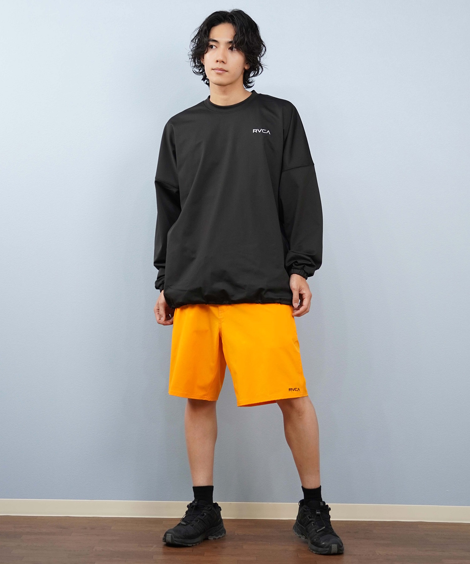 RVCAルーカUS限定ラグランロングスリーブラッシュガード M１点物 RVCAルーカUS限定ラグランロングスリーブラッシュガード M1点物