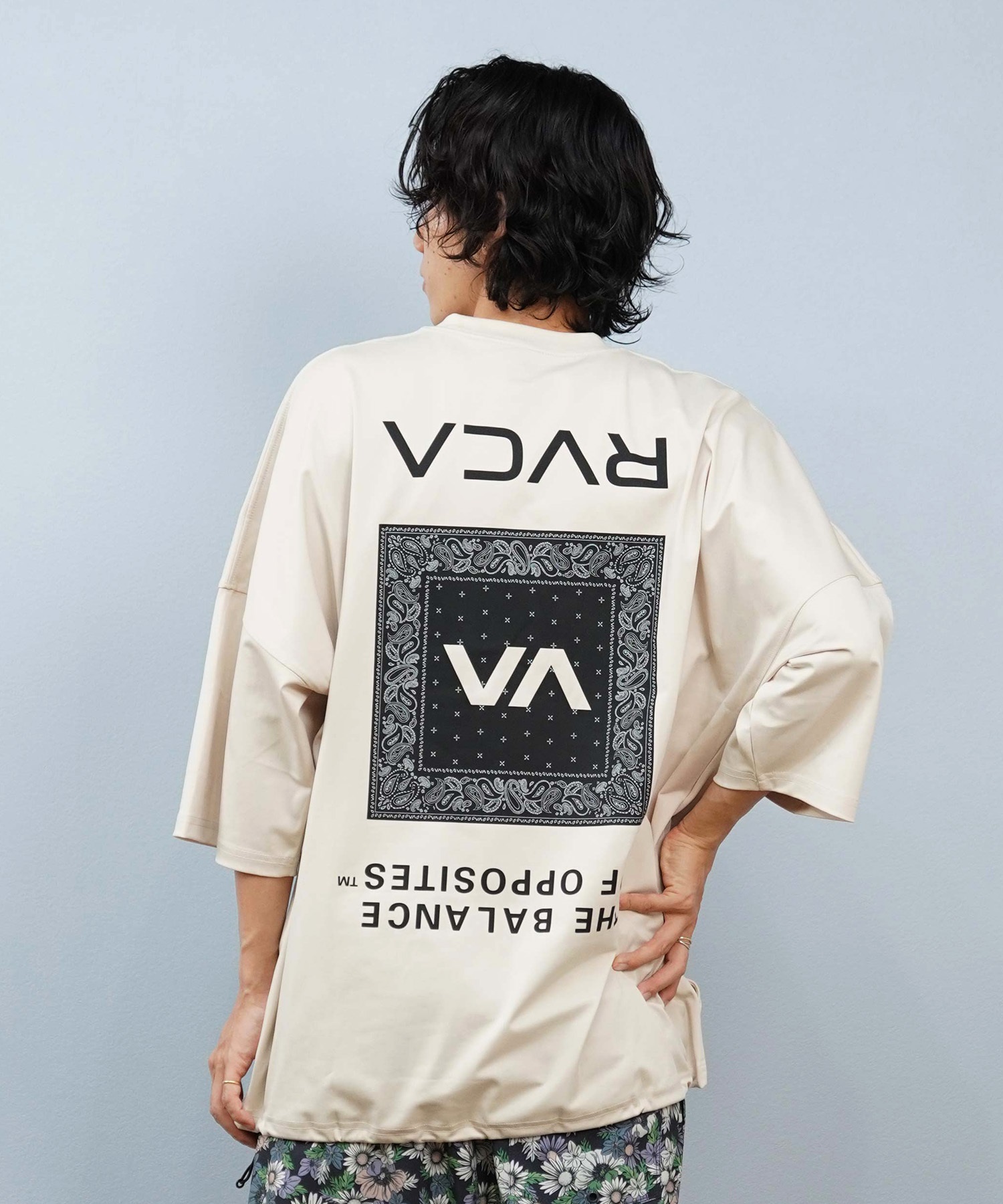 RVCA ルーカ 水着 ラッシュガード 半袖 Tシャツ メンズ バックプリント