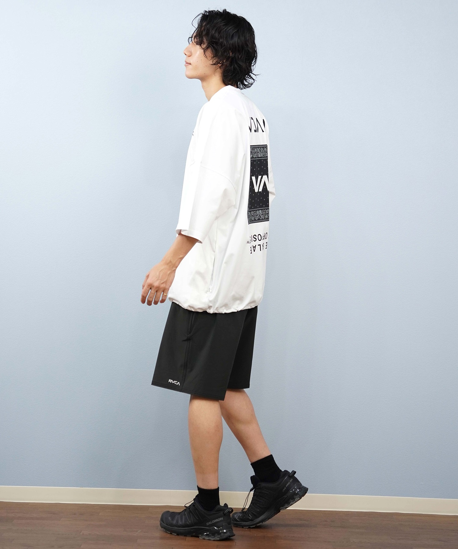 RVCA ルーカ 水着 ラッシュガード 半袖 Tシャツ メンズ バックプリント